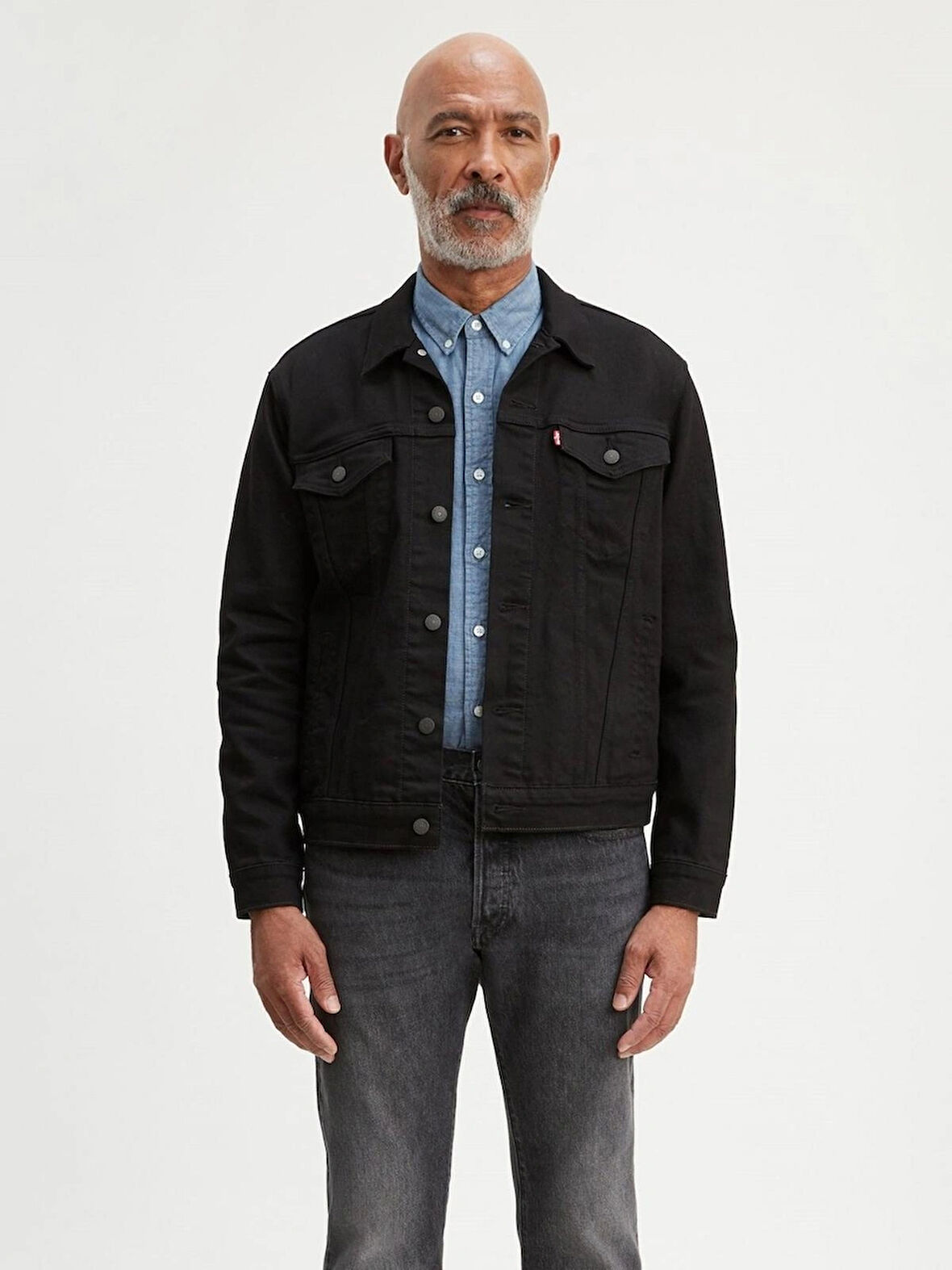 Levi's Erkek Trucker Jacket Siyah Normal Düz Denim Ceket A9431-0002