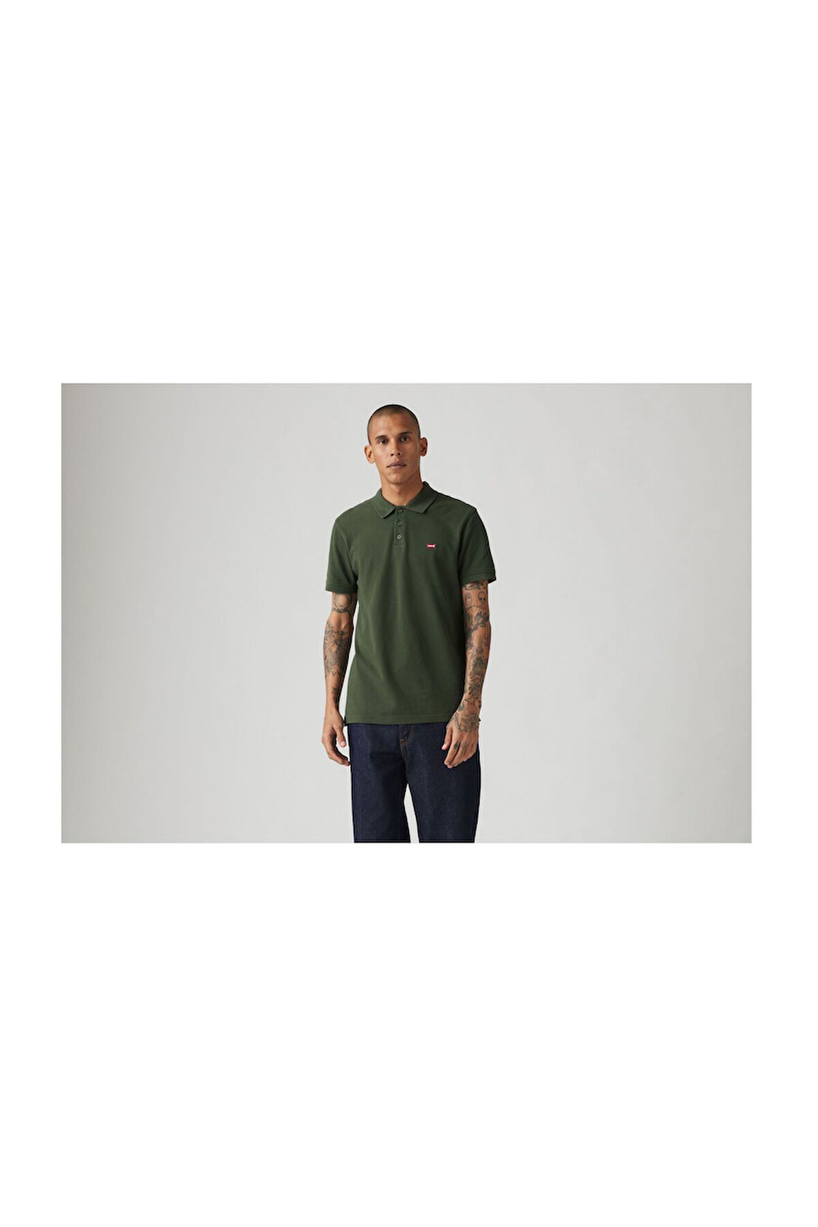 Levi's Erkek Green Pique Polo Yaka T-Shirt - 35883-0232