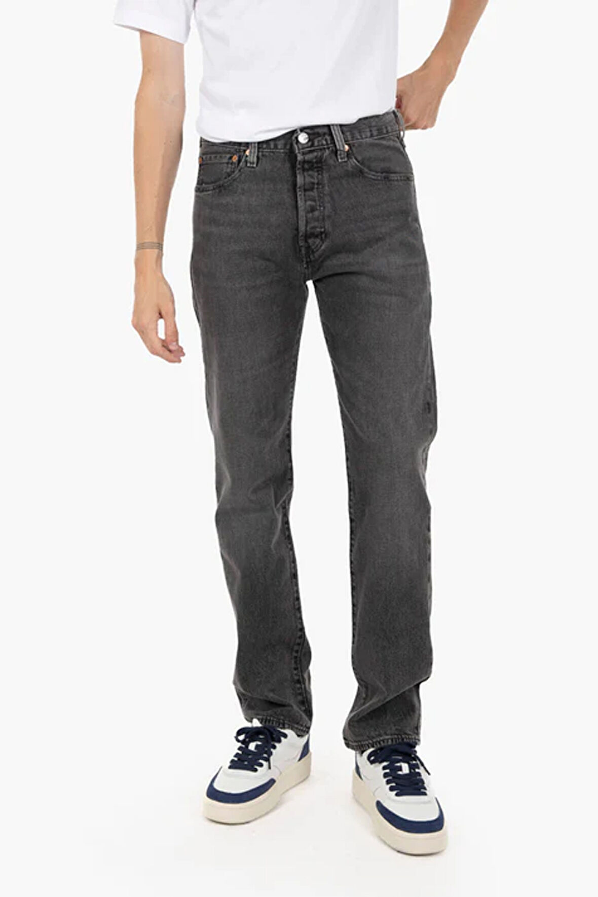 Levi's 501 Jeans Erkek Gri Denim Kot Pantolon-00501-3718