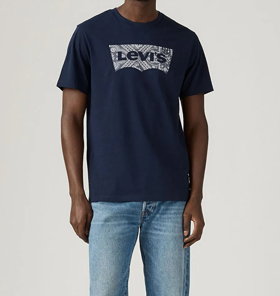 Levi's Erkek Desenli Logo Baskılı Lacivert T-Shirt - A2823-0317