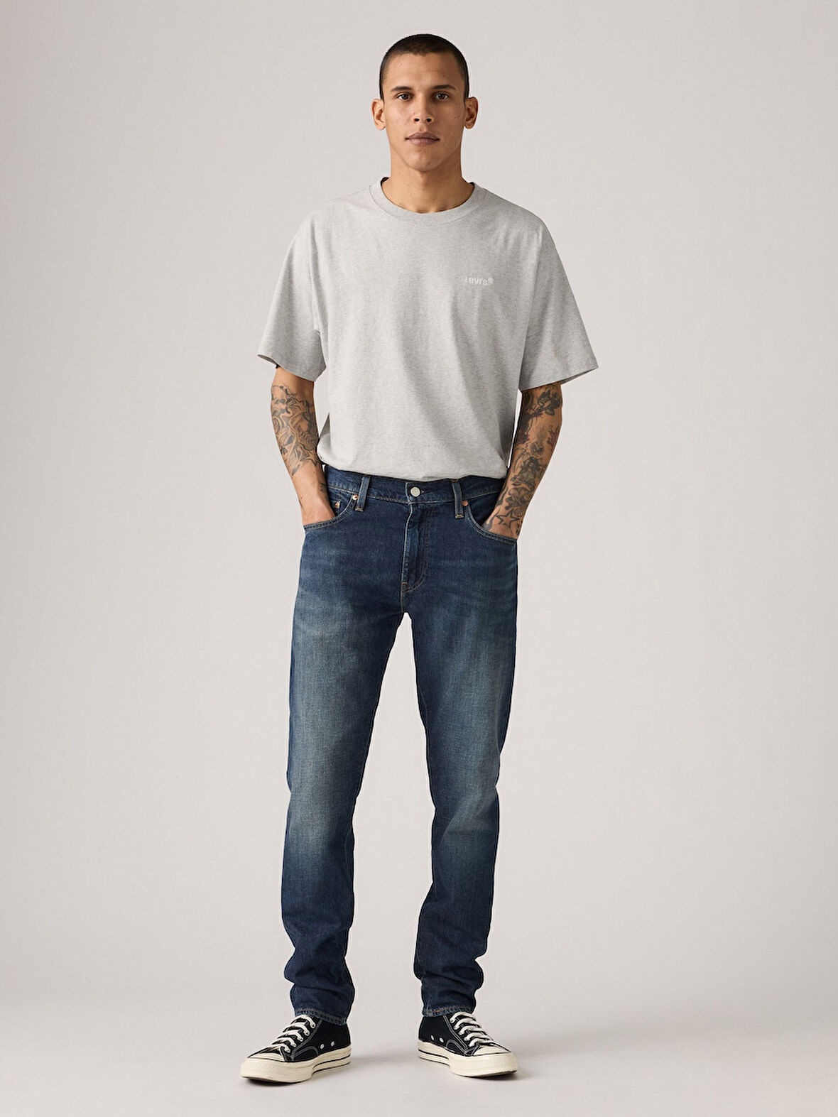 LSE 512 SLIM TAPER ERKEK MAVİ JEAN PANTOLON A2087-0086