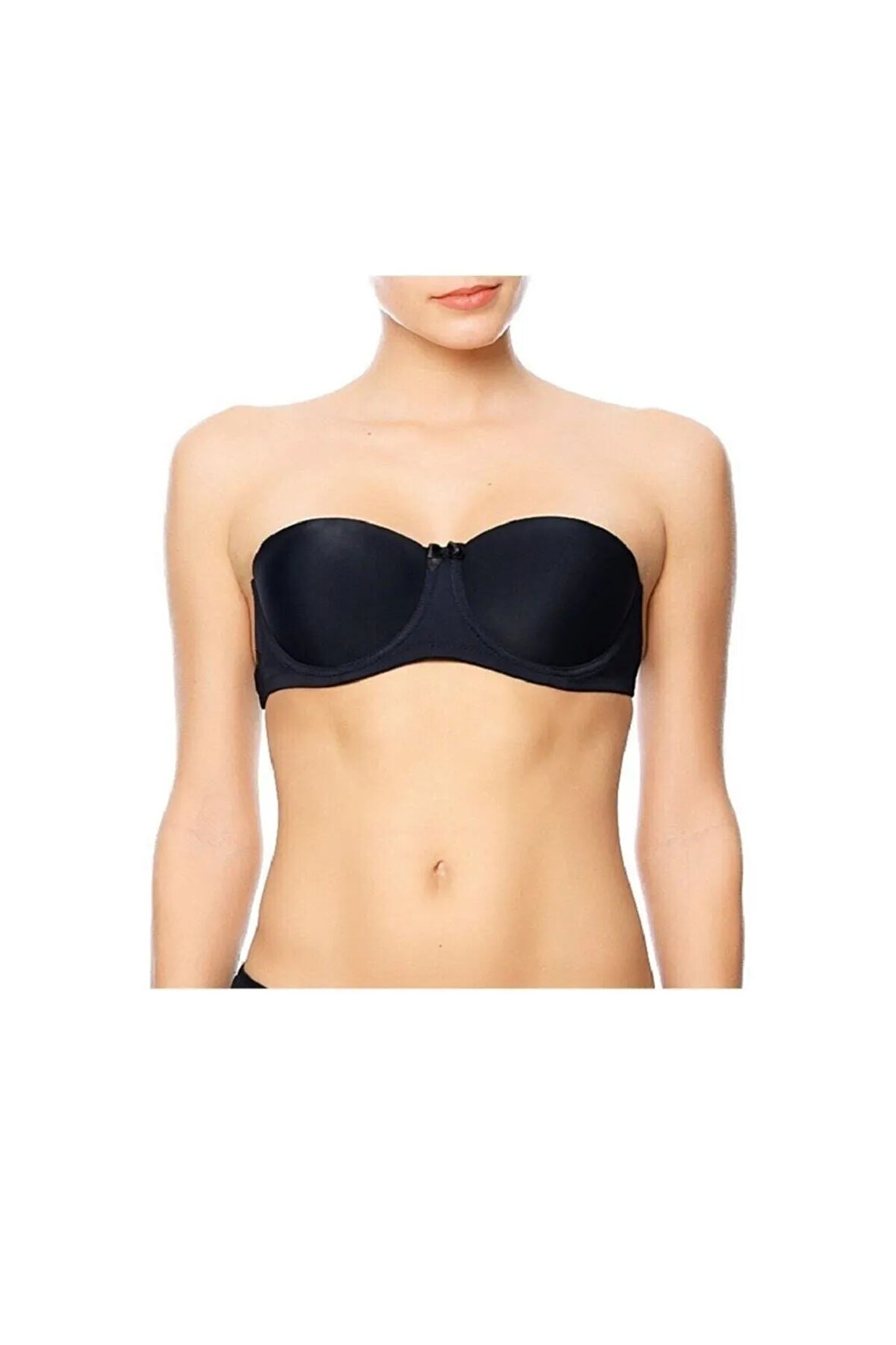 Kadın Siyah Destekli Şeffaf Askılı Sütyen 1505