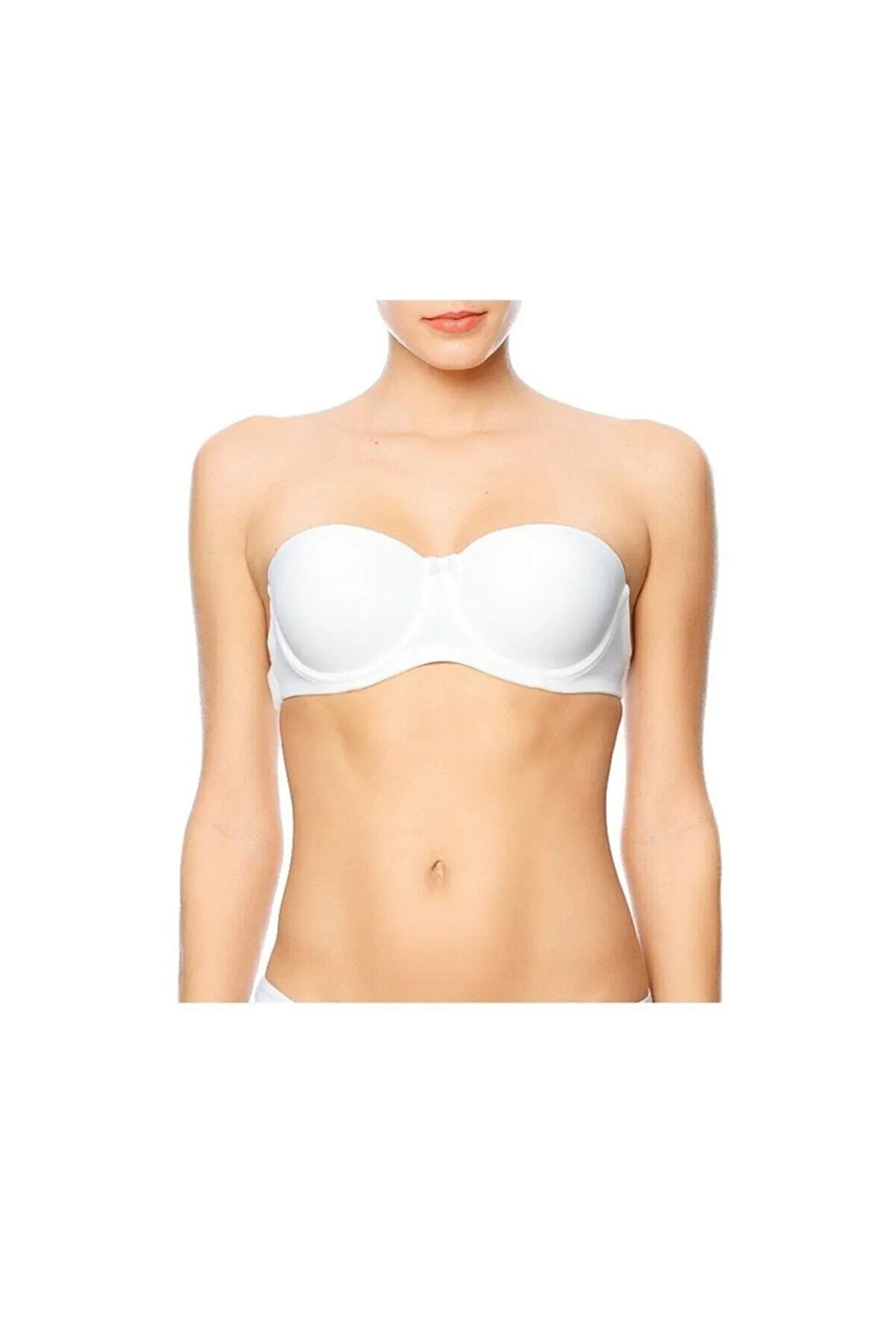 Kadın Ekru Destekli Şeffaf Askılı Sütyen