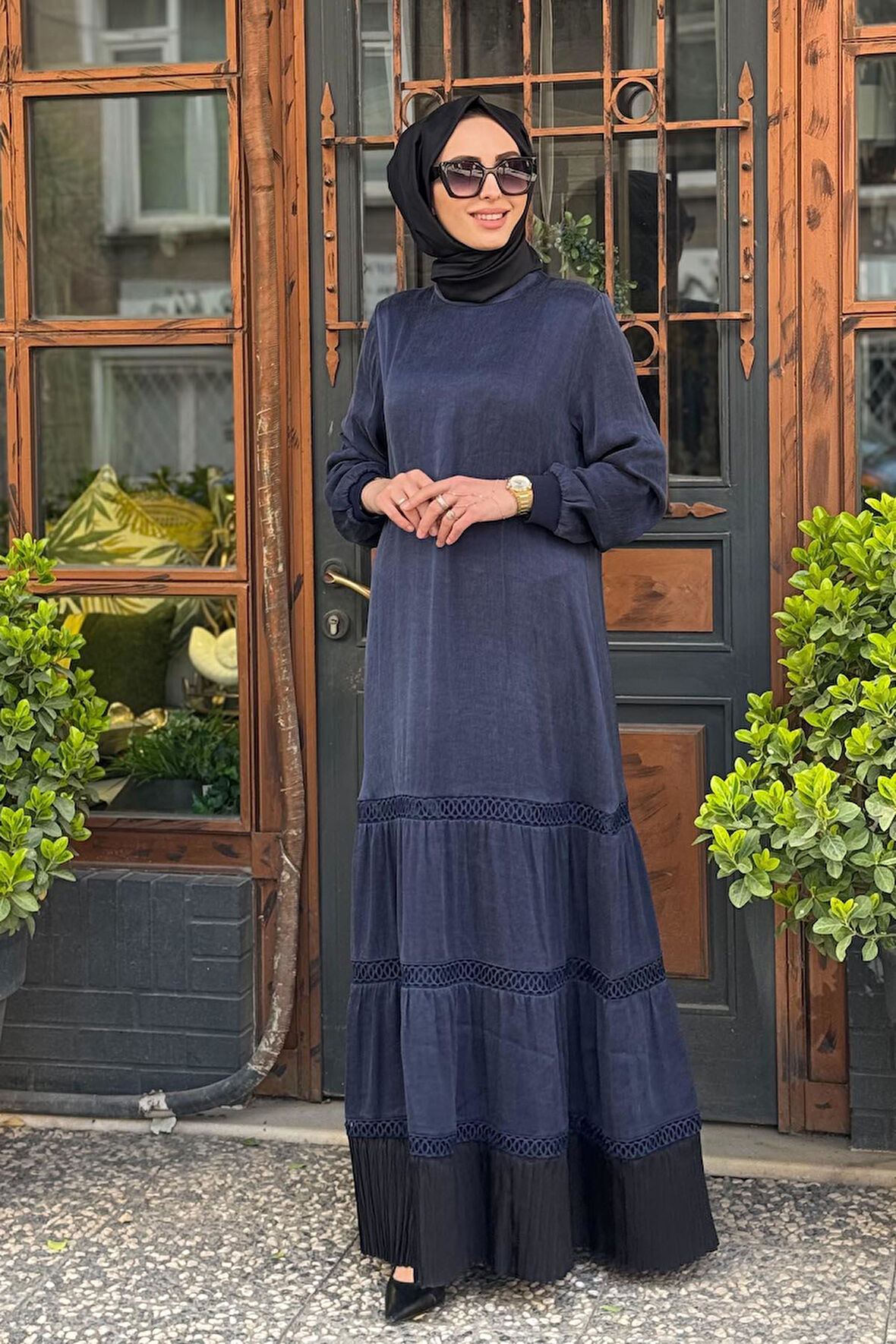 alMARWAH Elbise 303820 Lacivert