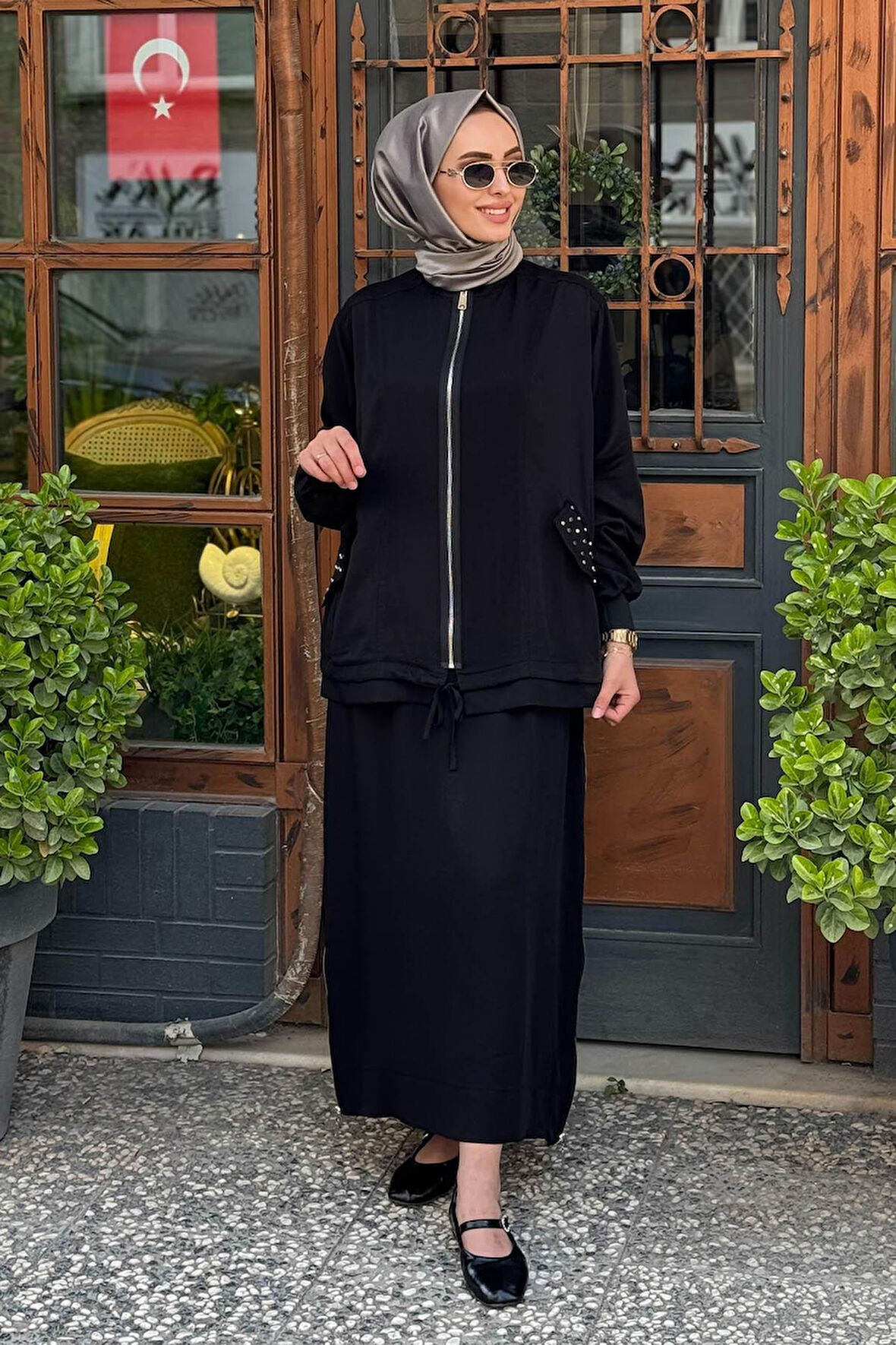 Nurcan Çetin Etekli Takım 25411 Siyah