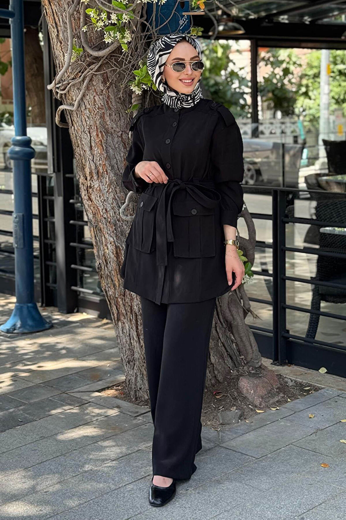 Nurcan Çetin Pantolonlu Takım 25416 Siyah