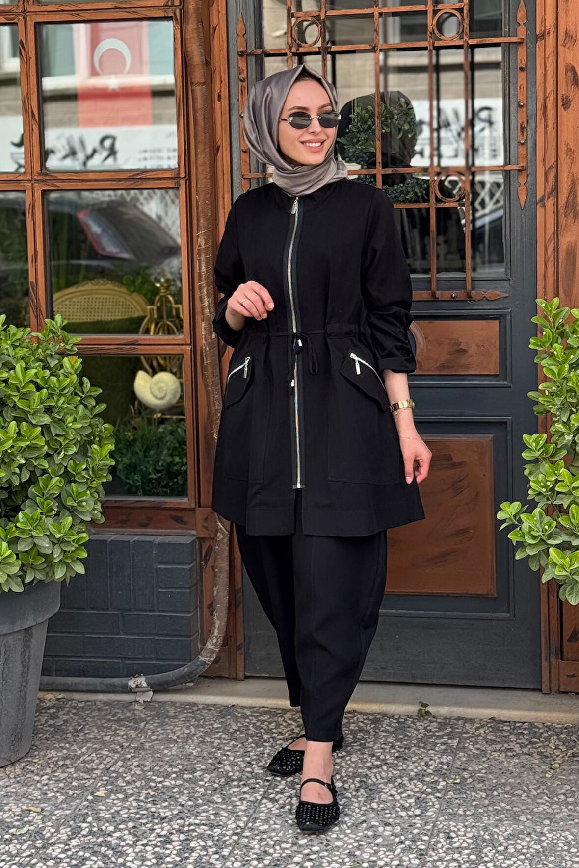 Nurcan Çetin Pantolonlu Takım 25403 Siyah