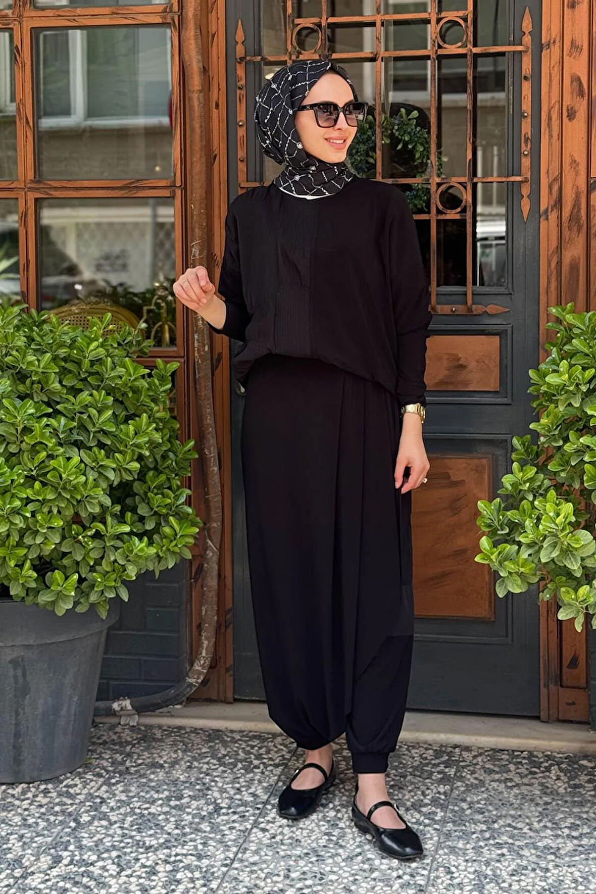 Nurcan Çetin Pantolonlu Takım 24408 Siyah