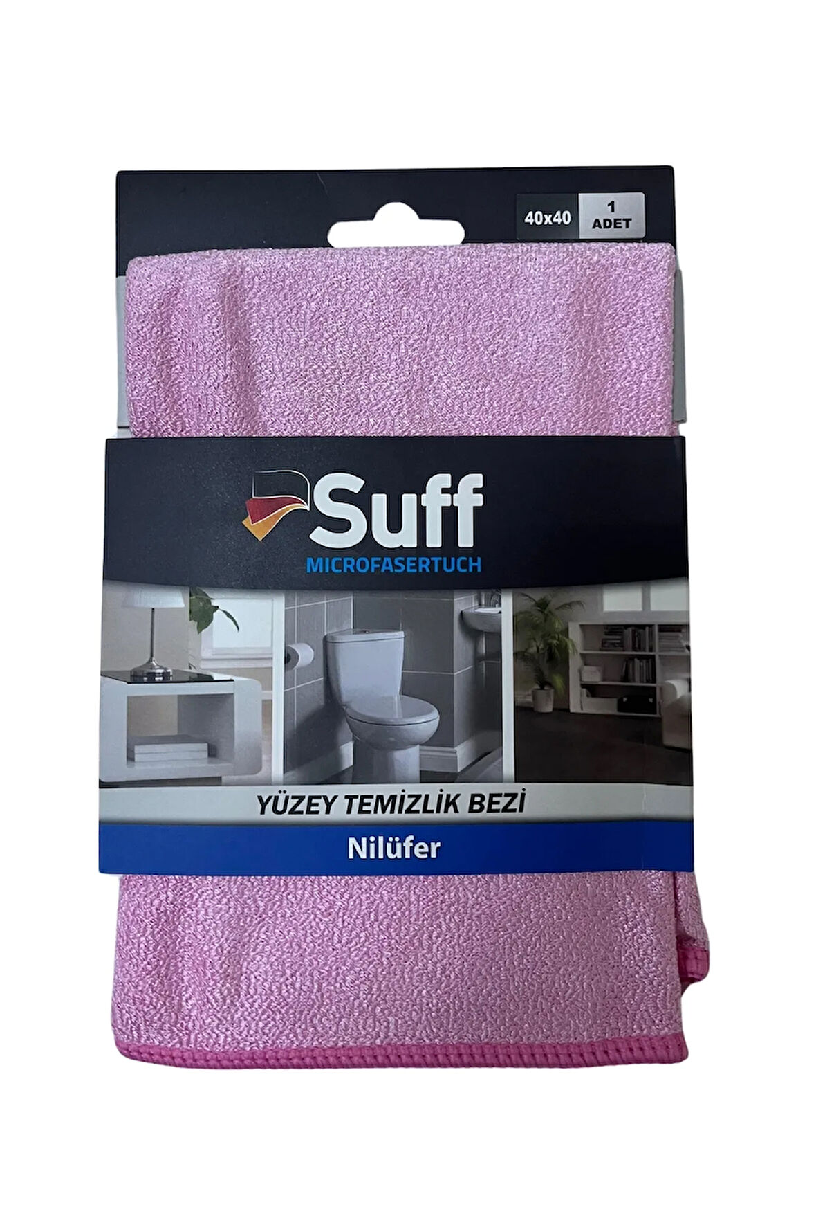 Nilüfer Mikrofiber Yüzey Temizlik Bezi 40 x 40 cm, Pembe