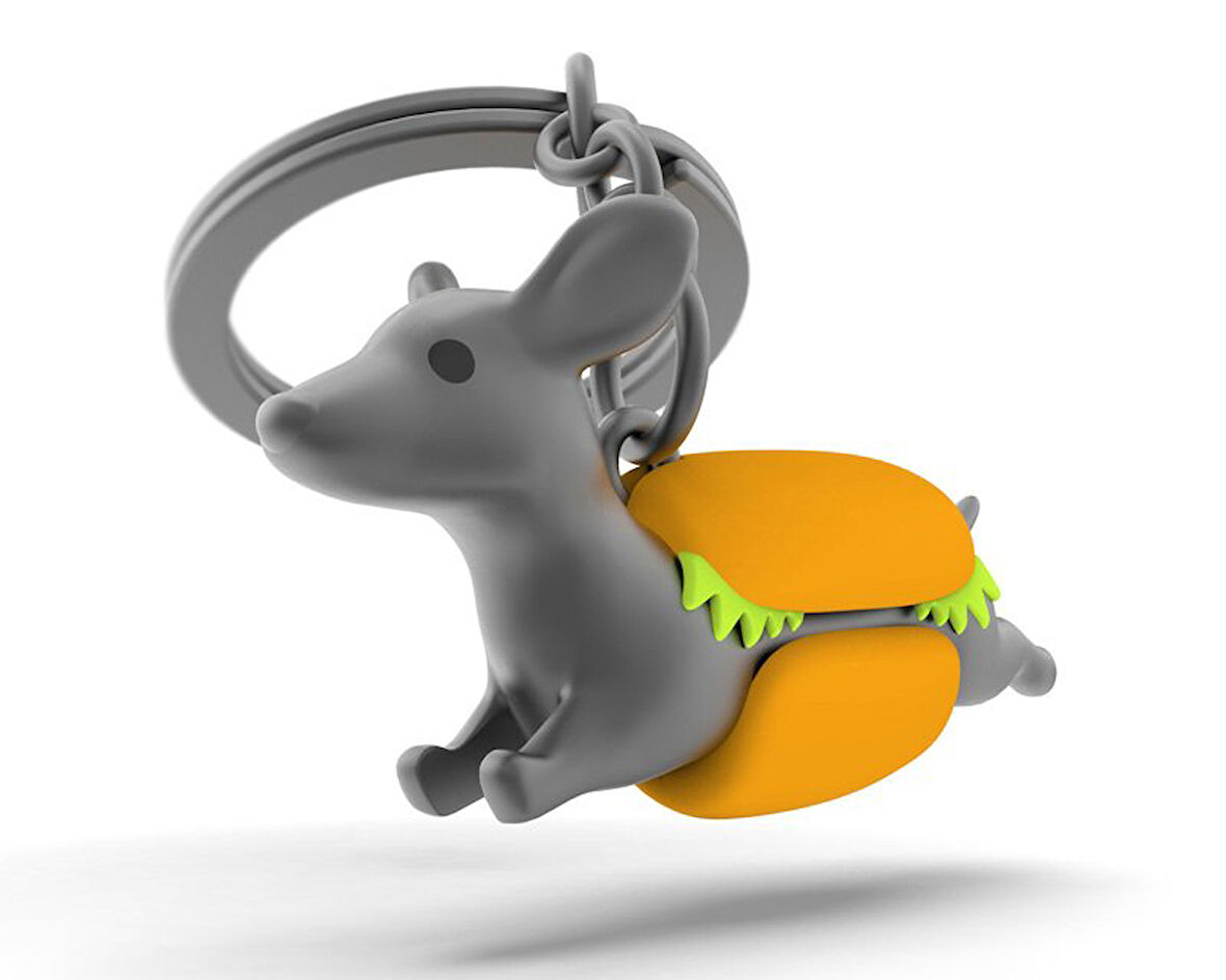 Metalmorphose Dachshund Sosisli Sandviç Anahtarlık