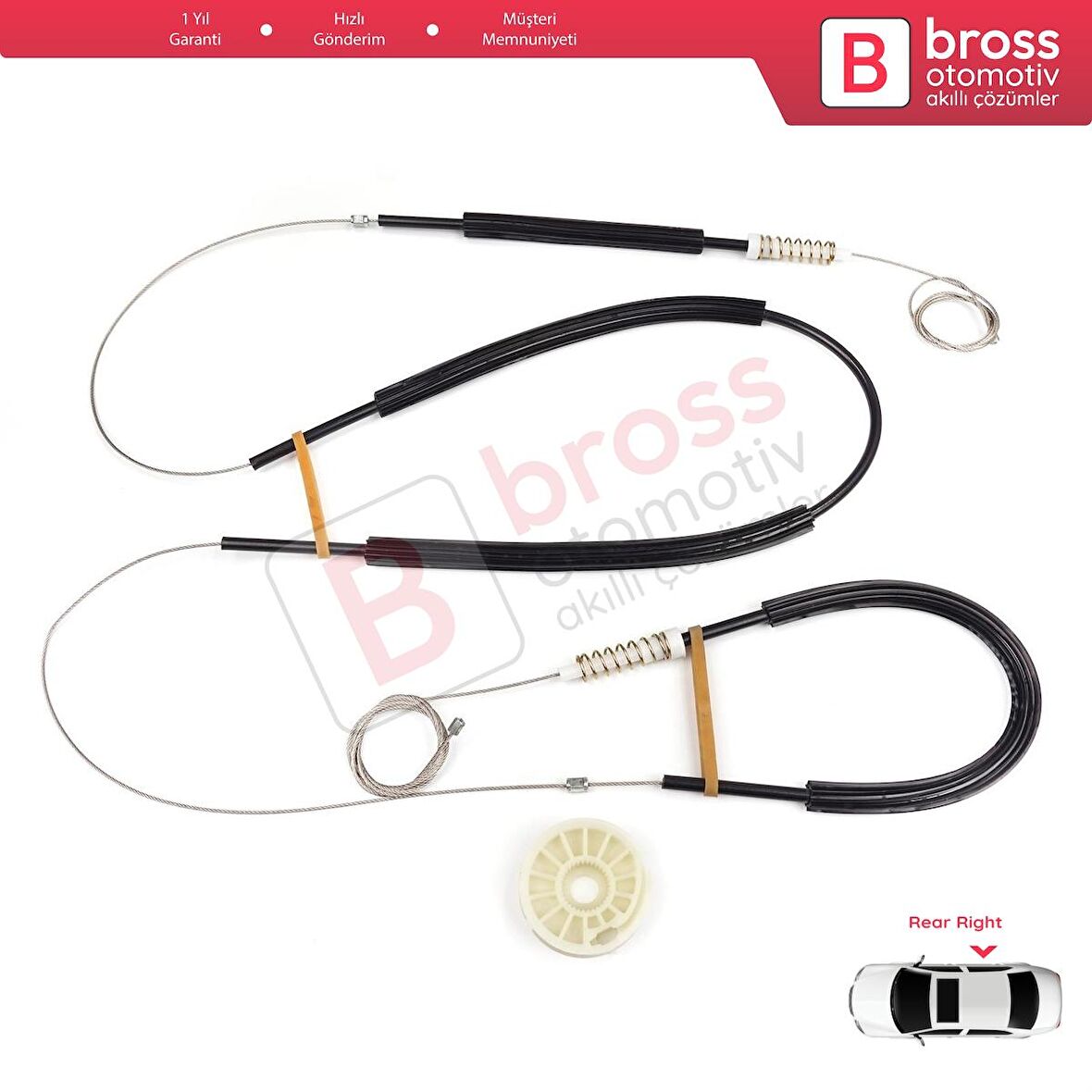 Audi Q7 MK1 4L 4LB 2006-2015 5-Kapı SUV 4L0839462 İçin Elektrikli Arka Sağ Cam Kriko Tamir Seti