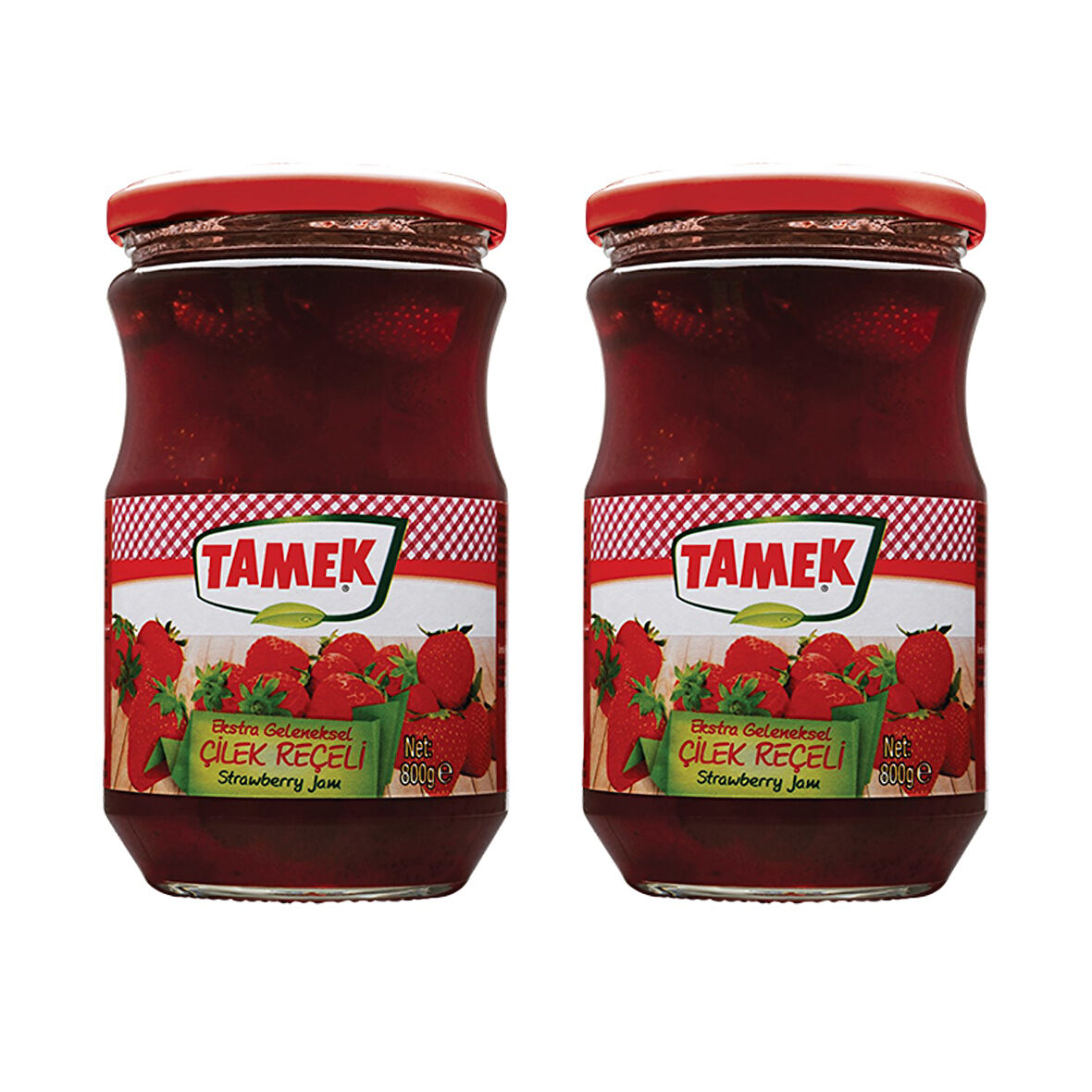 Tamek Çilek Reçeli 800 gr Ekstra Geleneksel x 2 Adet