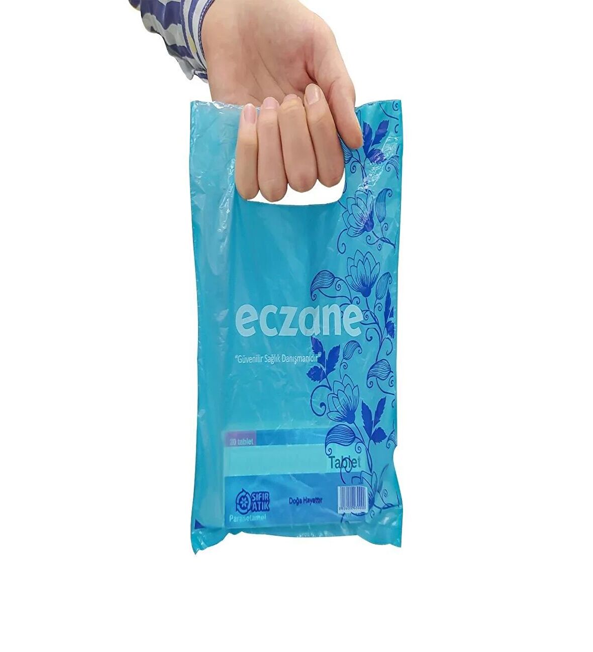 Eczane Poşeti 10 Paket (PAKETLER 800 ADET) Baskılı 17*25 Cm