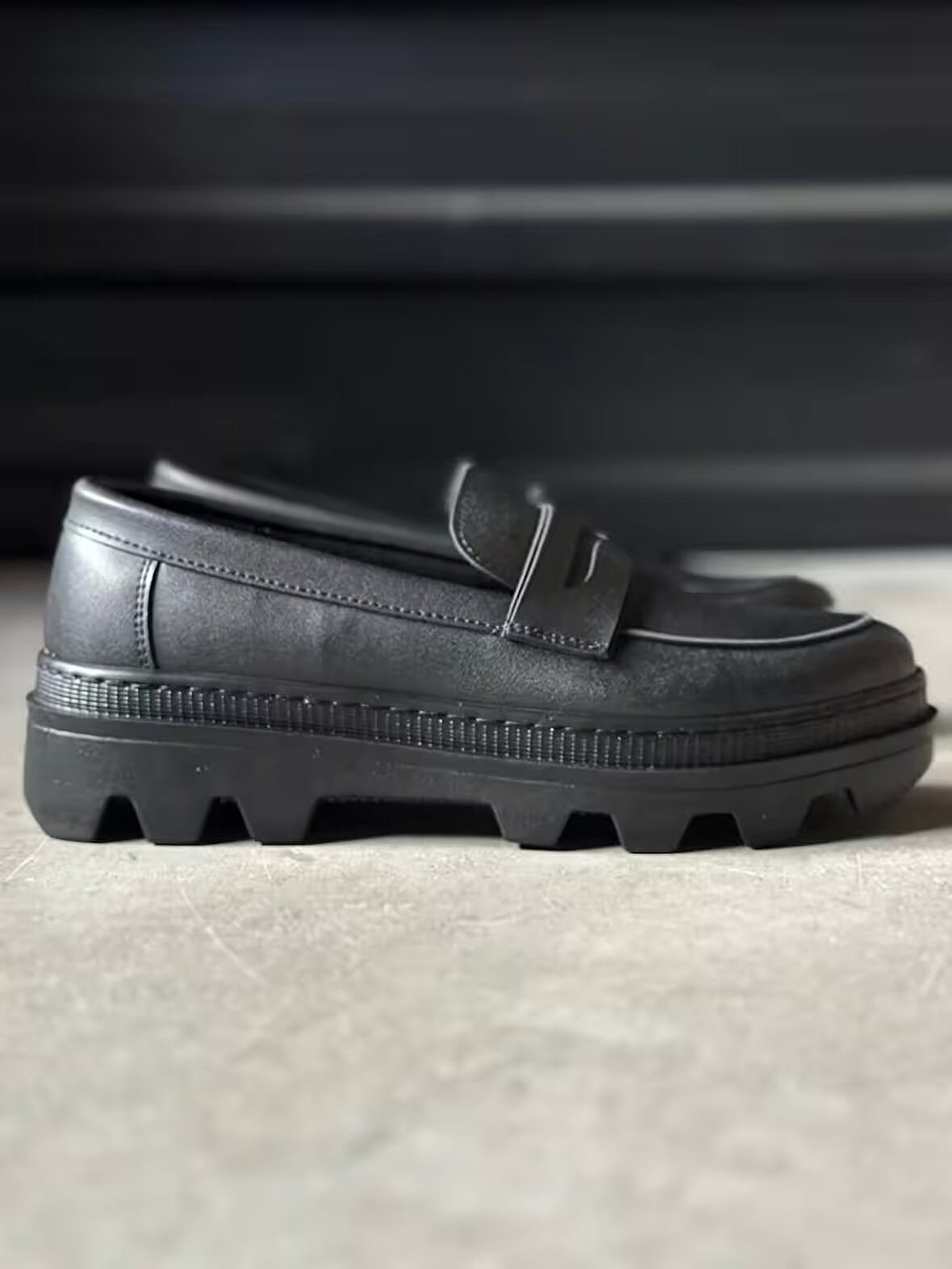 Knack Yüksek Taban Klasik Ayakkabı 779 Siyah (Siyah Taban)