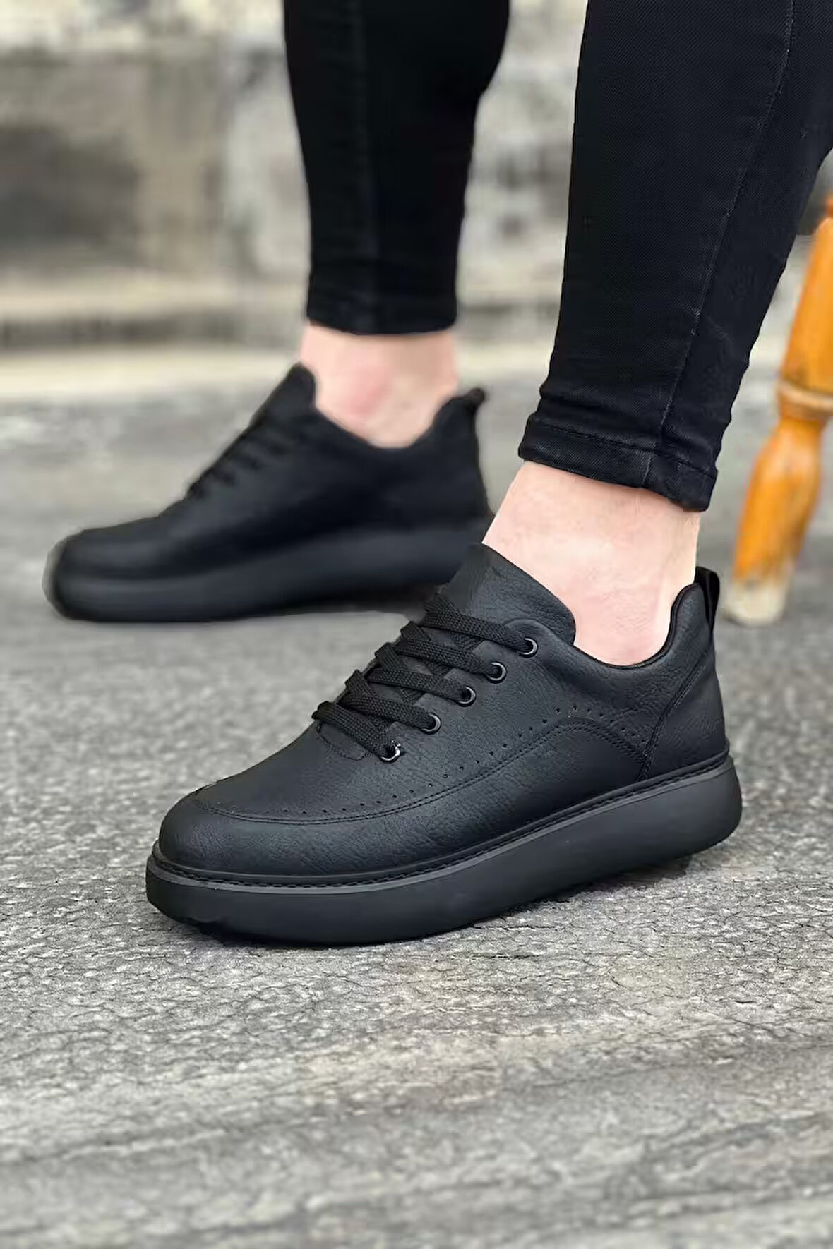 Wagoon WG162 Kömür Ortopedik Taban Erkek Casual Ayakkabı