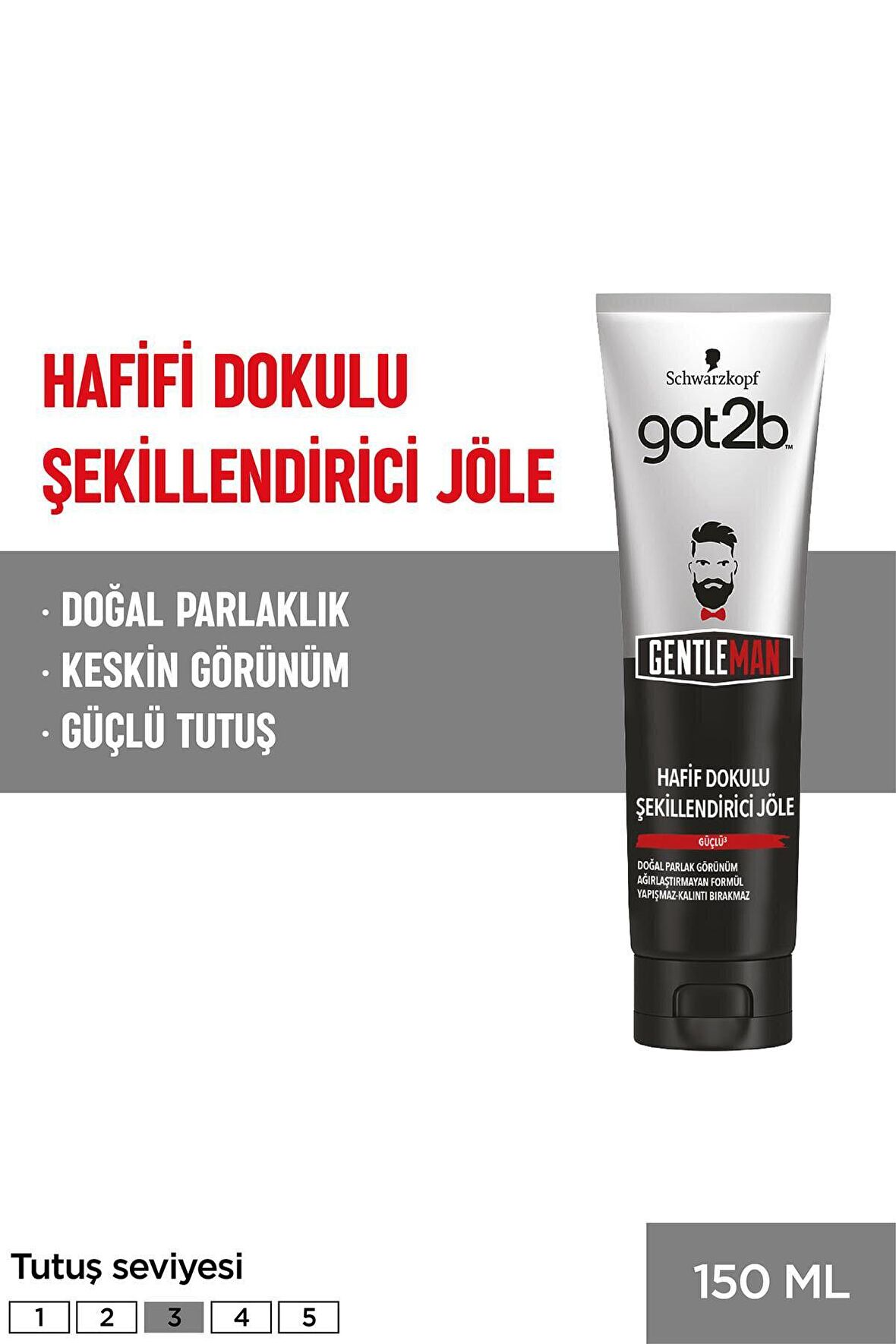 Schwarzkopf Got2B Gentleman Hafif Dokulu Şekillendirici Saç Jölesi 150 ML