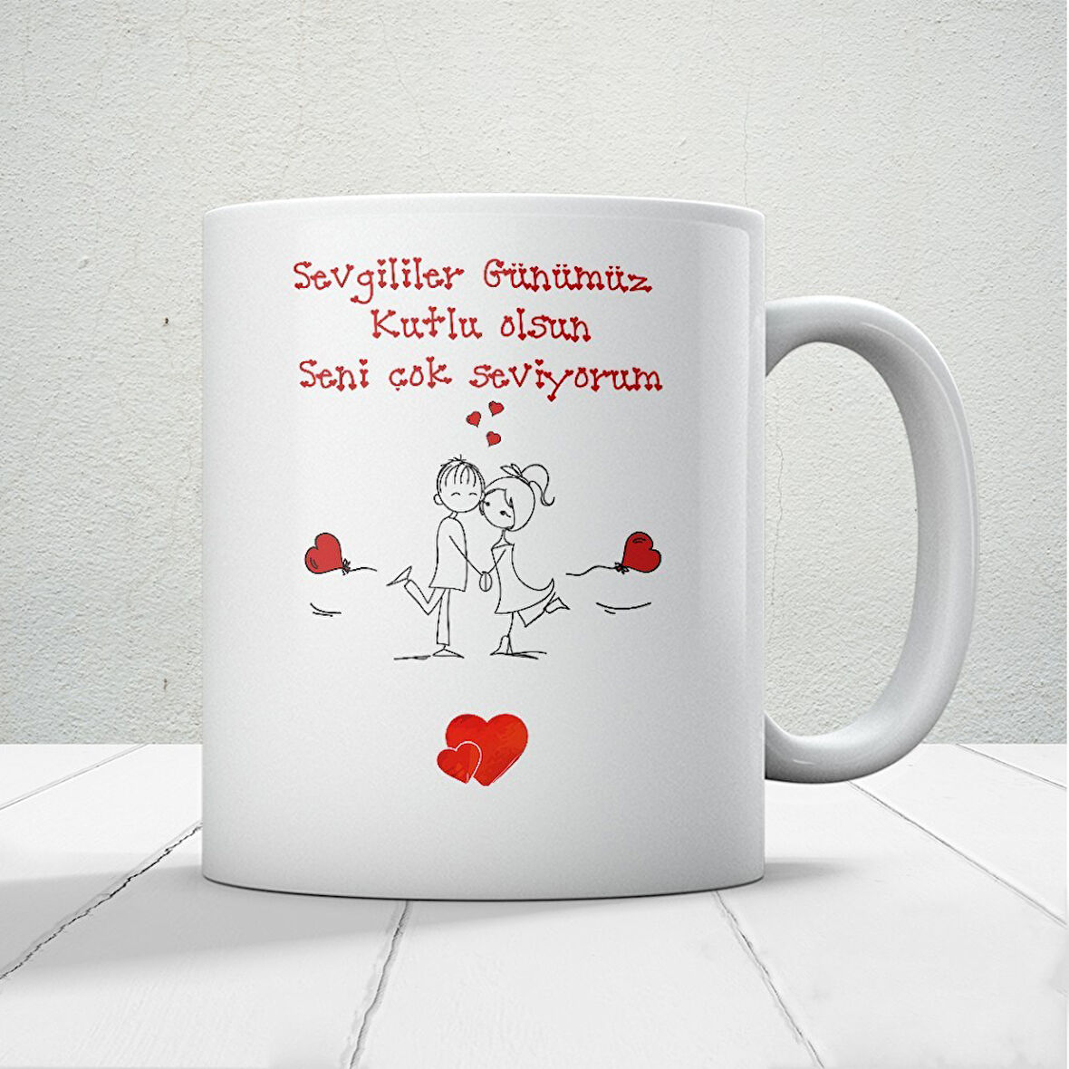 Sevgililer Günümüz Kutlu Olsun Baskılı Kupa Bardak Mod11
