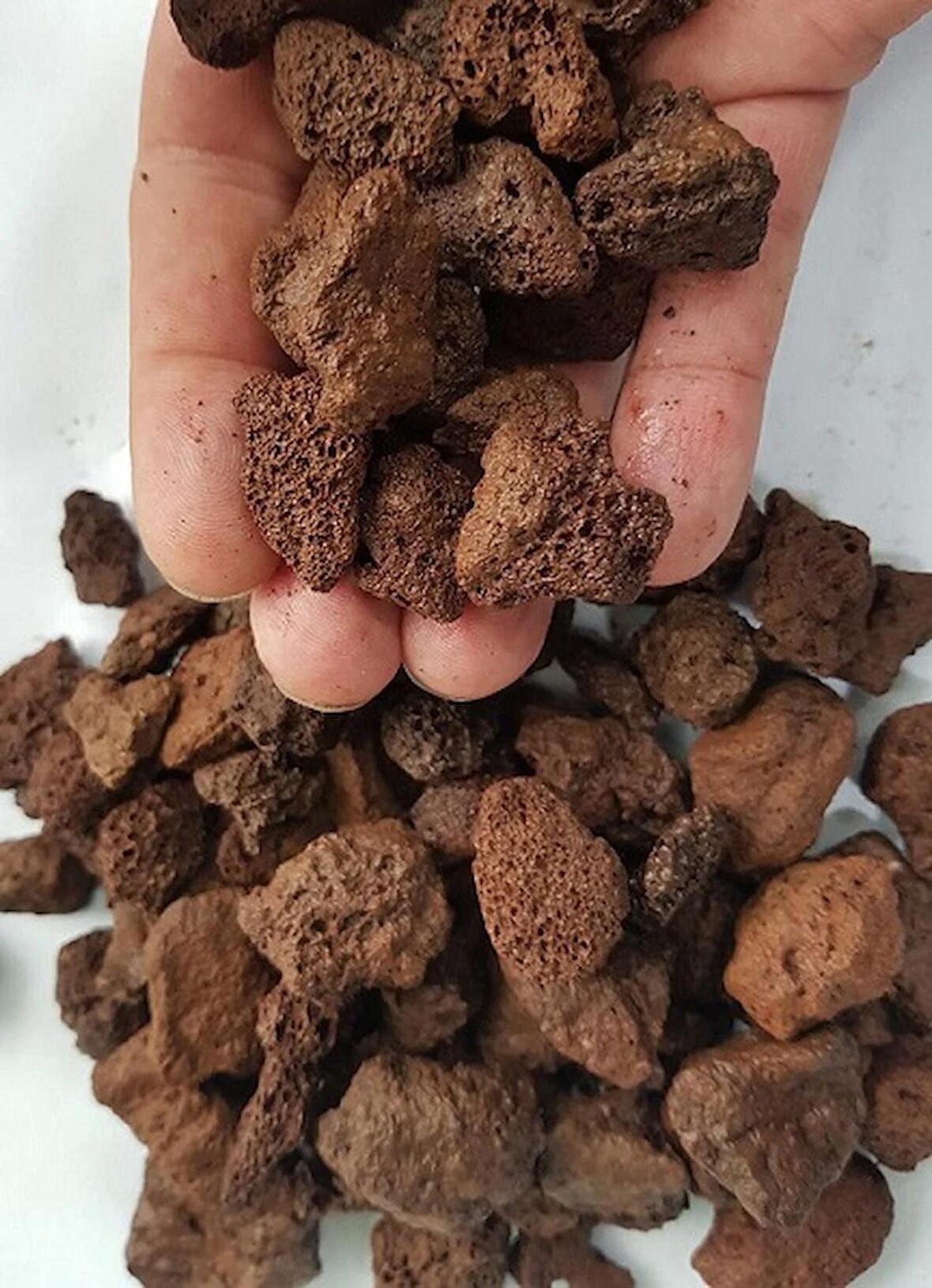 Pomza Taşı Orta Pomza 2 Kg 15-25 Mm Kırmızı Pomza Curüf Lav Taşı Cürüf
