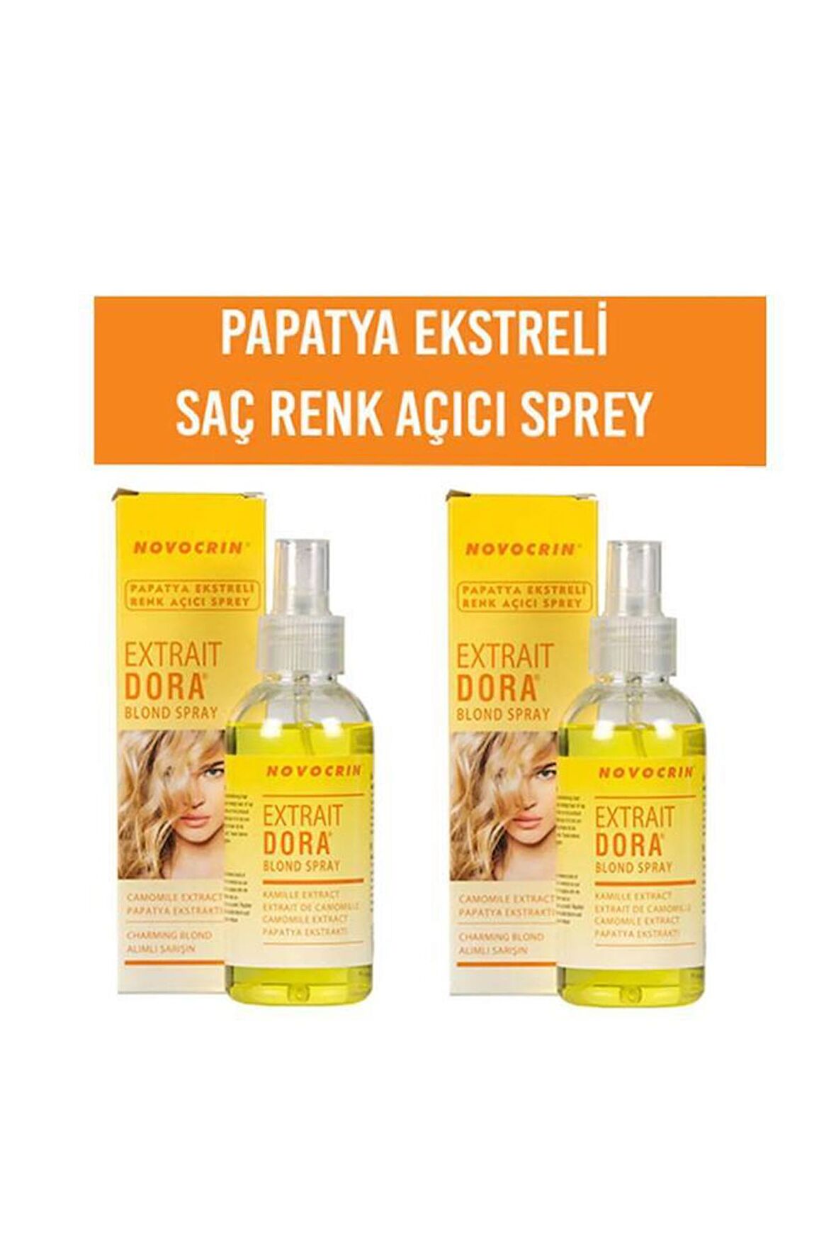 Novocrin Extrait Dora Saç Açıcı 125 ml 2 Adet Paket