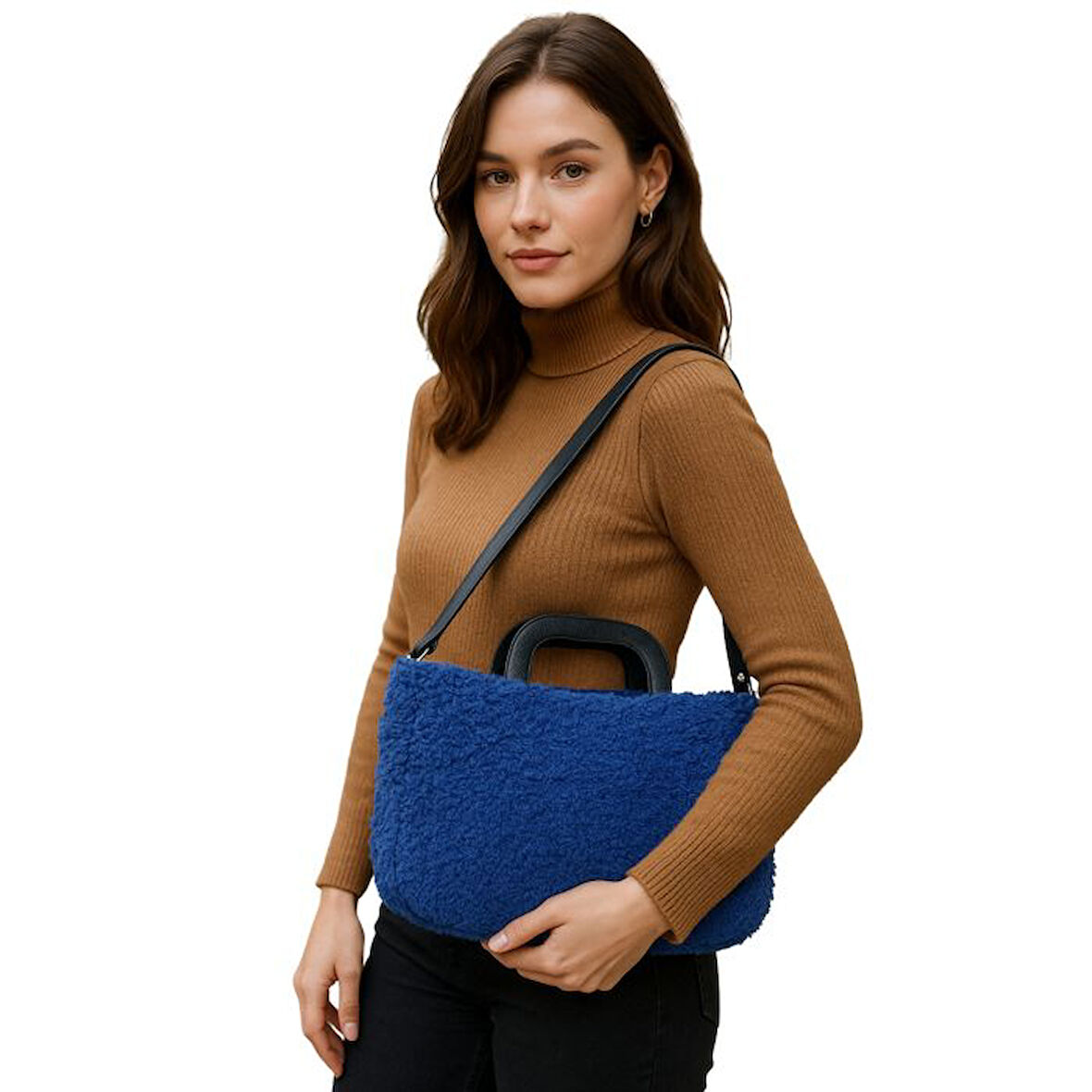 Uretti - Öznur 7392 0744 El Örgüsü Puffy İp Kadın Omuz Çantası / 22 cm x 39 cm