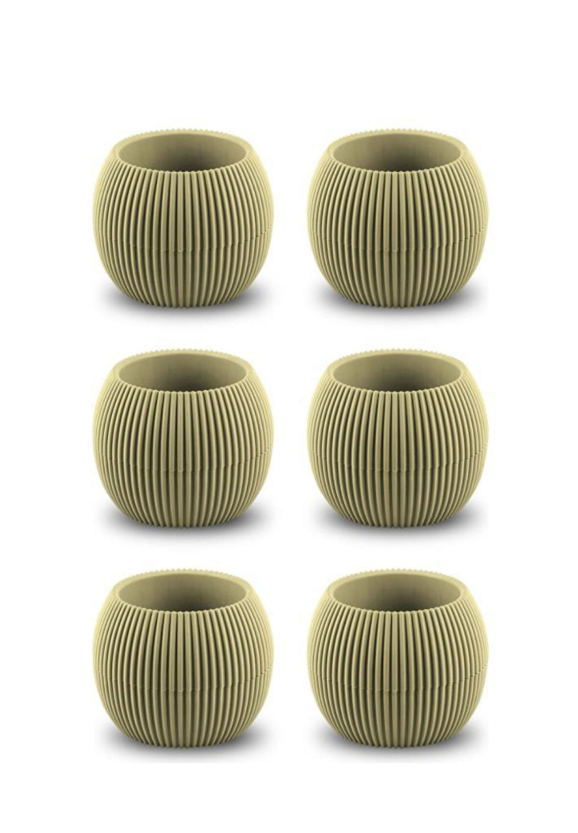 Omnipazar KRS-361 Plastik Mercan Kaktüs Saksı 0.15 Litre Soft Sarı 6 Adet