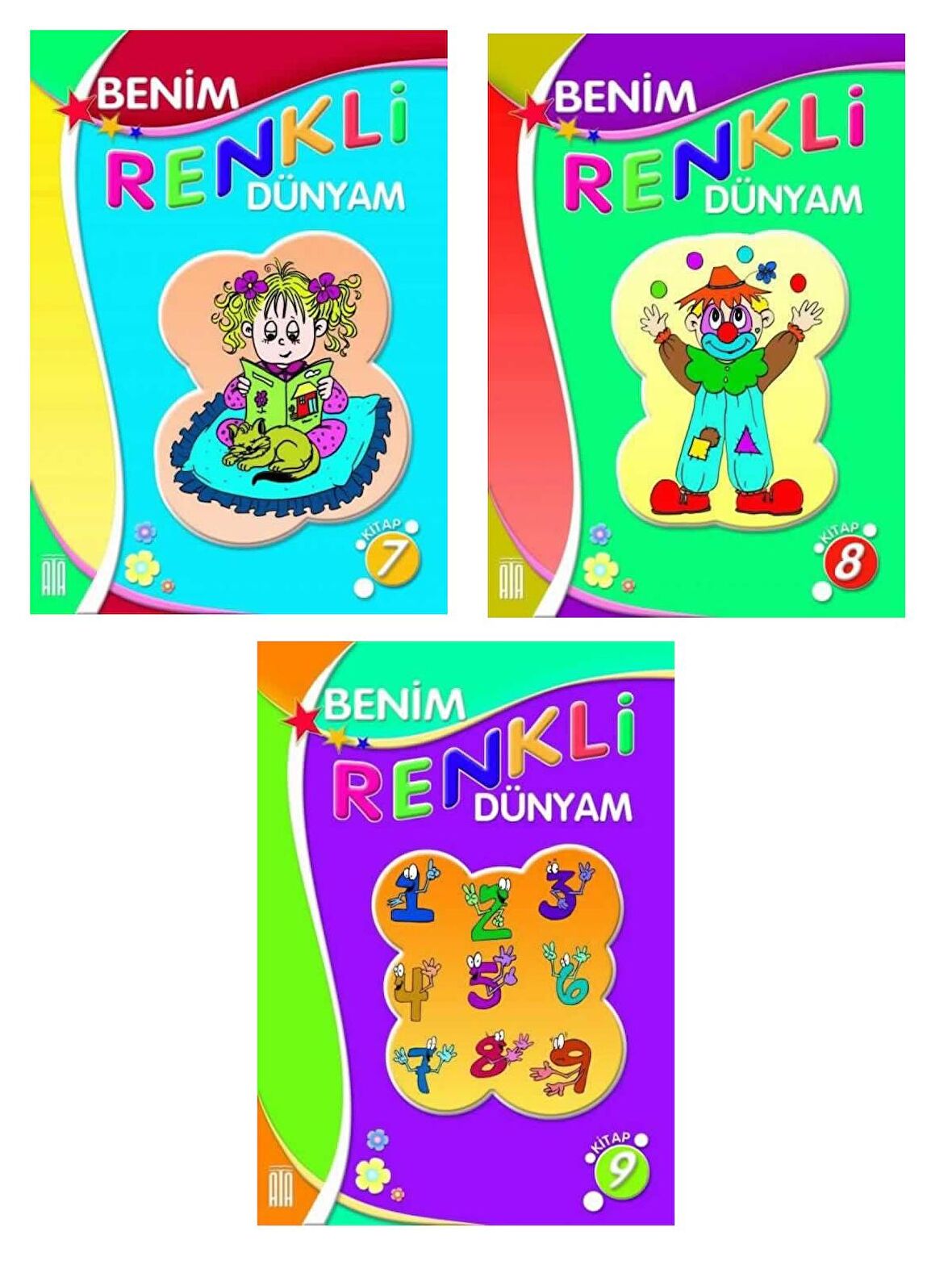 Ata Benim Renkli Dünyam Boyama Kitabı (3) 3 lü