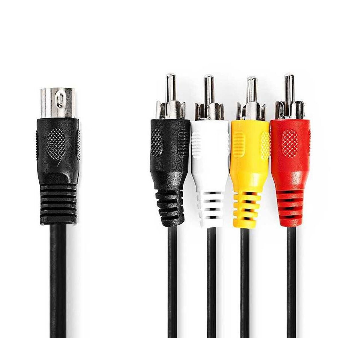 5 Pin DIN Erkek - 4x RCA Erkek 1m Çevirici Kablo