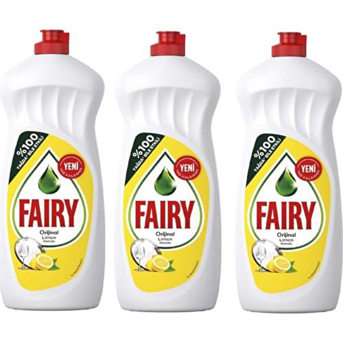 Fairy Limonlu Sıvı Elde Yıkama Deterjanı 3 x 650 ml 