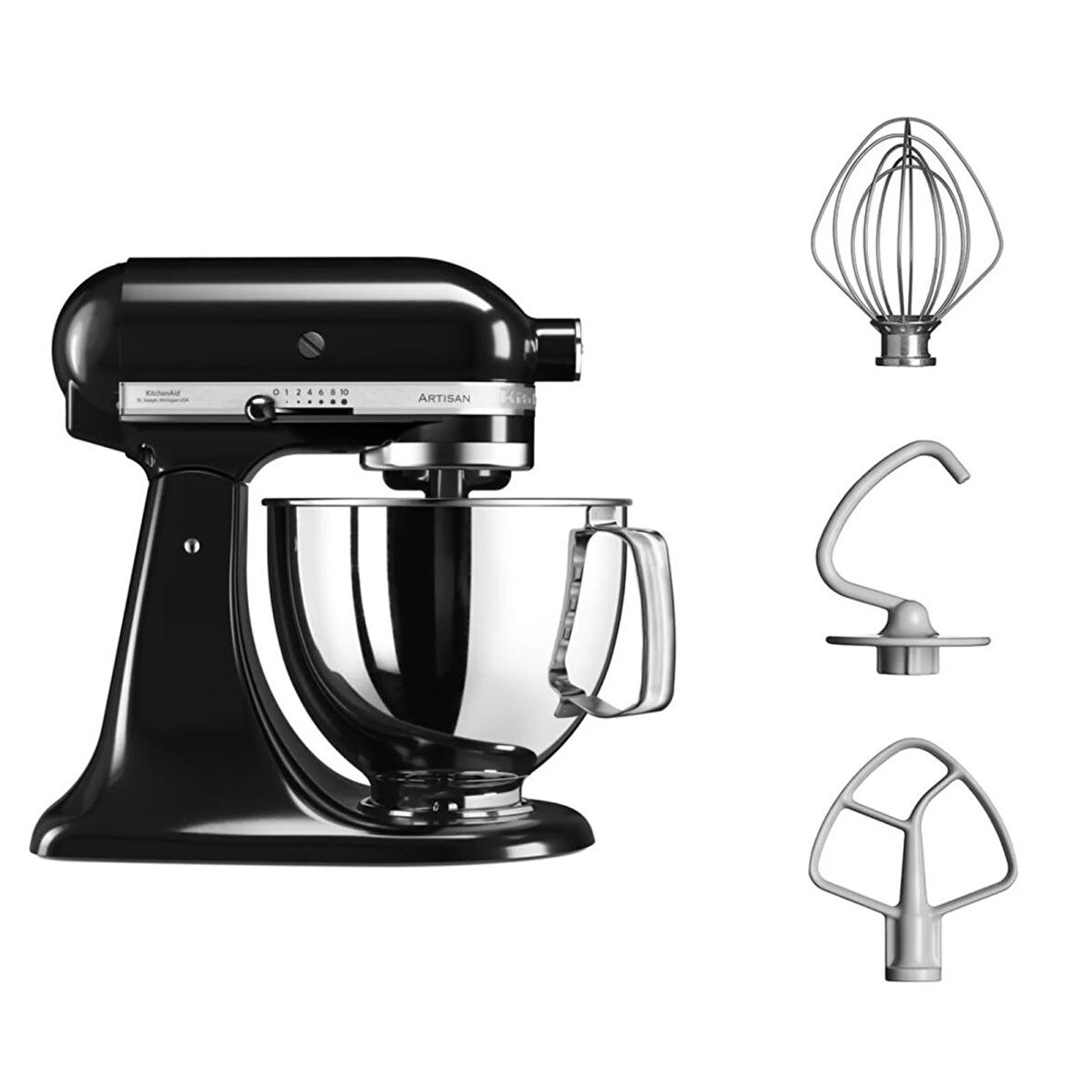 KitchenAid Artisan 5KSM125EOB Onyx Black 4.8 Litre Stand Mikser