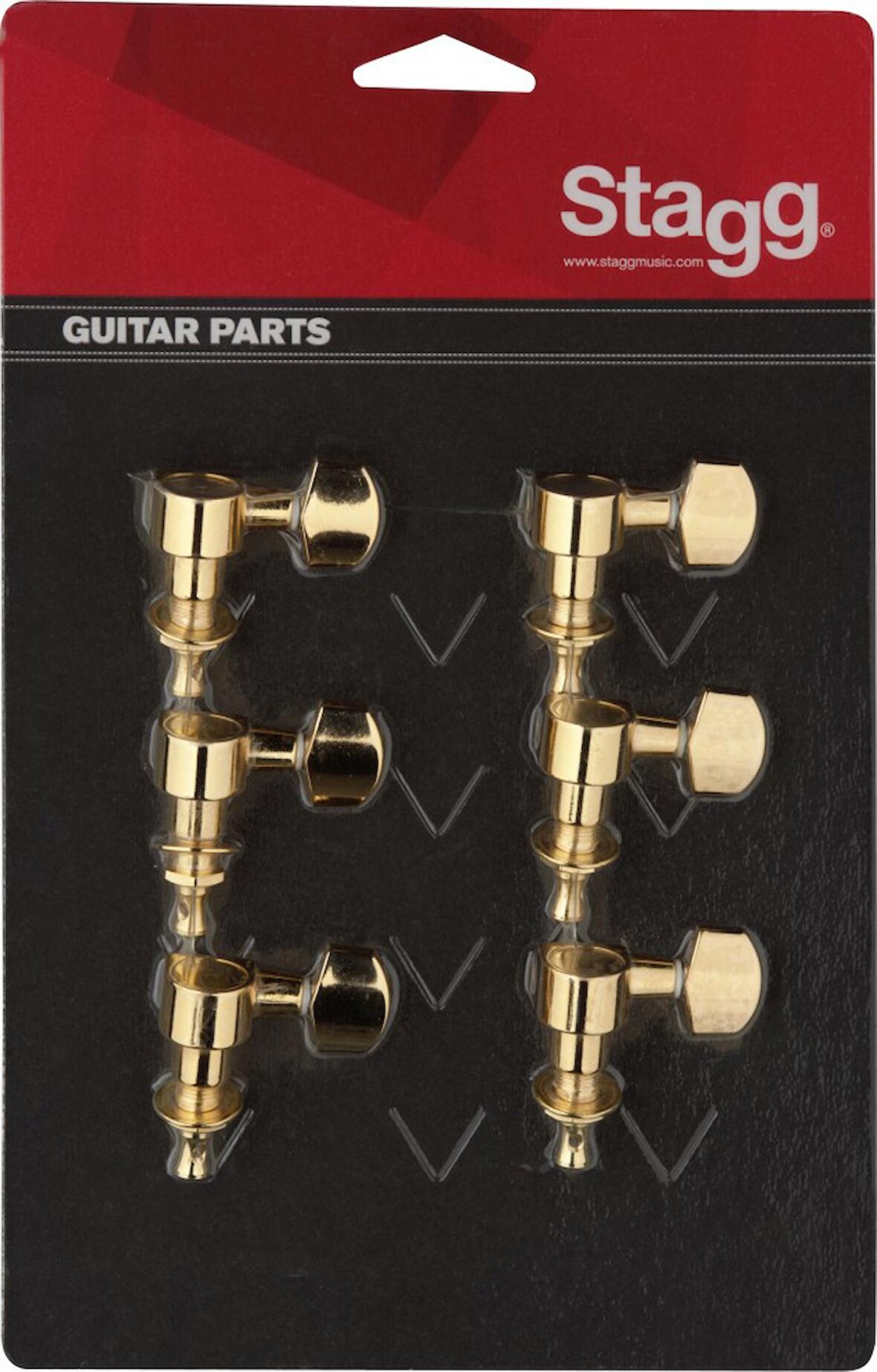 ELEKTRO GİTAR İÇİN BURGU TAKIMI 6X1 YÖNLÜ GOLD STAGG KG673GD