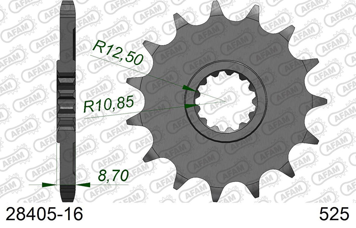 AFAM KAWASAKI ZX-9R ÇELİK ÖN DİŞLİ #525 28405-16