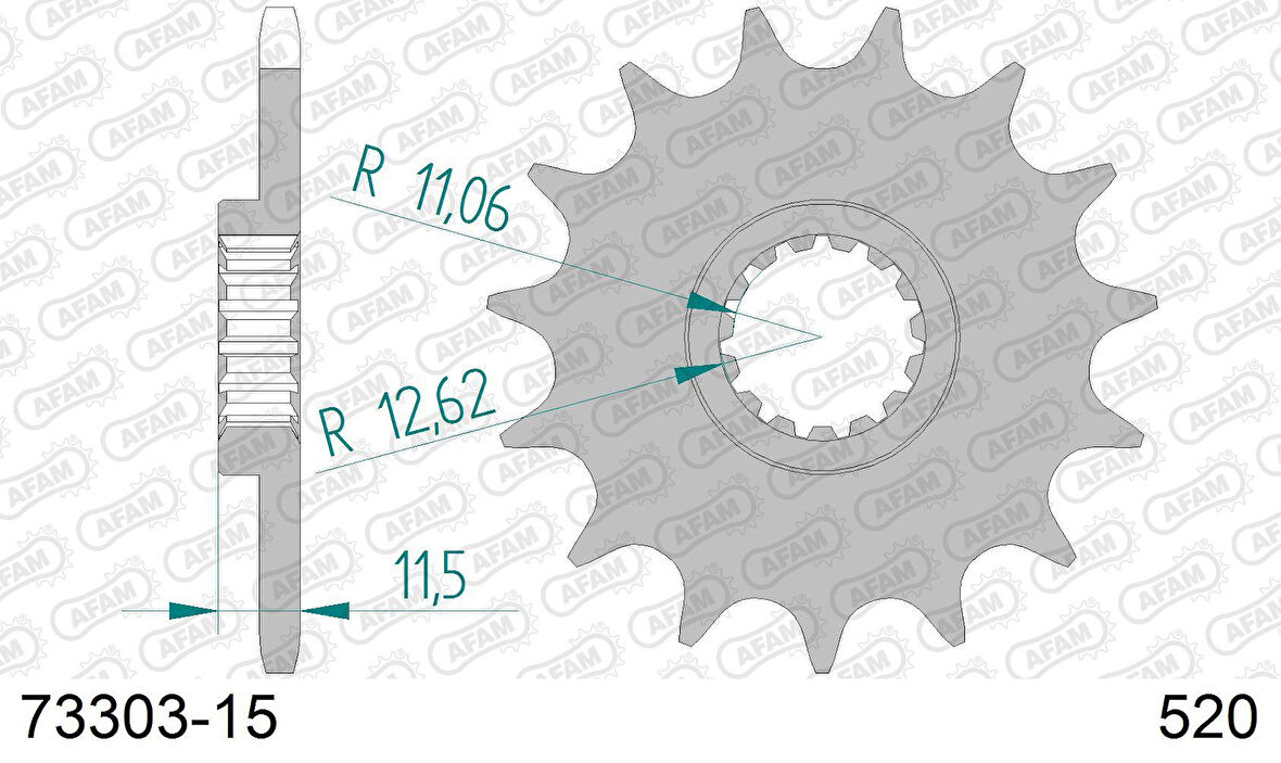 AFAM KTM 690 ENDURO R ÇELİK ÖN DİŞLİ #520 73303-15