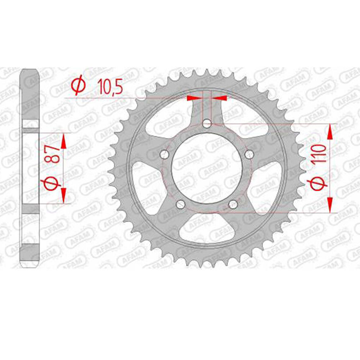 AFAM SUZUKI FZS600 FAZER / GSF600/650, GSX 600F ÇELİK ARKA DİŞLİ #530 14601-47
