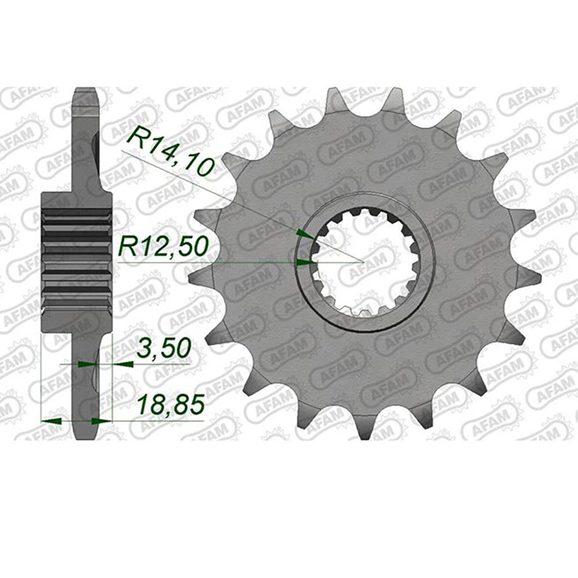 AFAM BMW F750GS/F850GS/F900 ÇELİK ÖN DİŞLİ#525 166601-17
