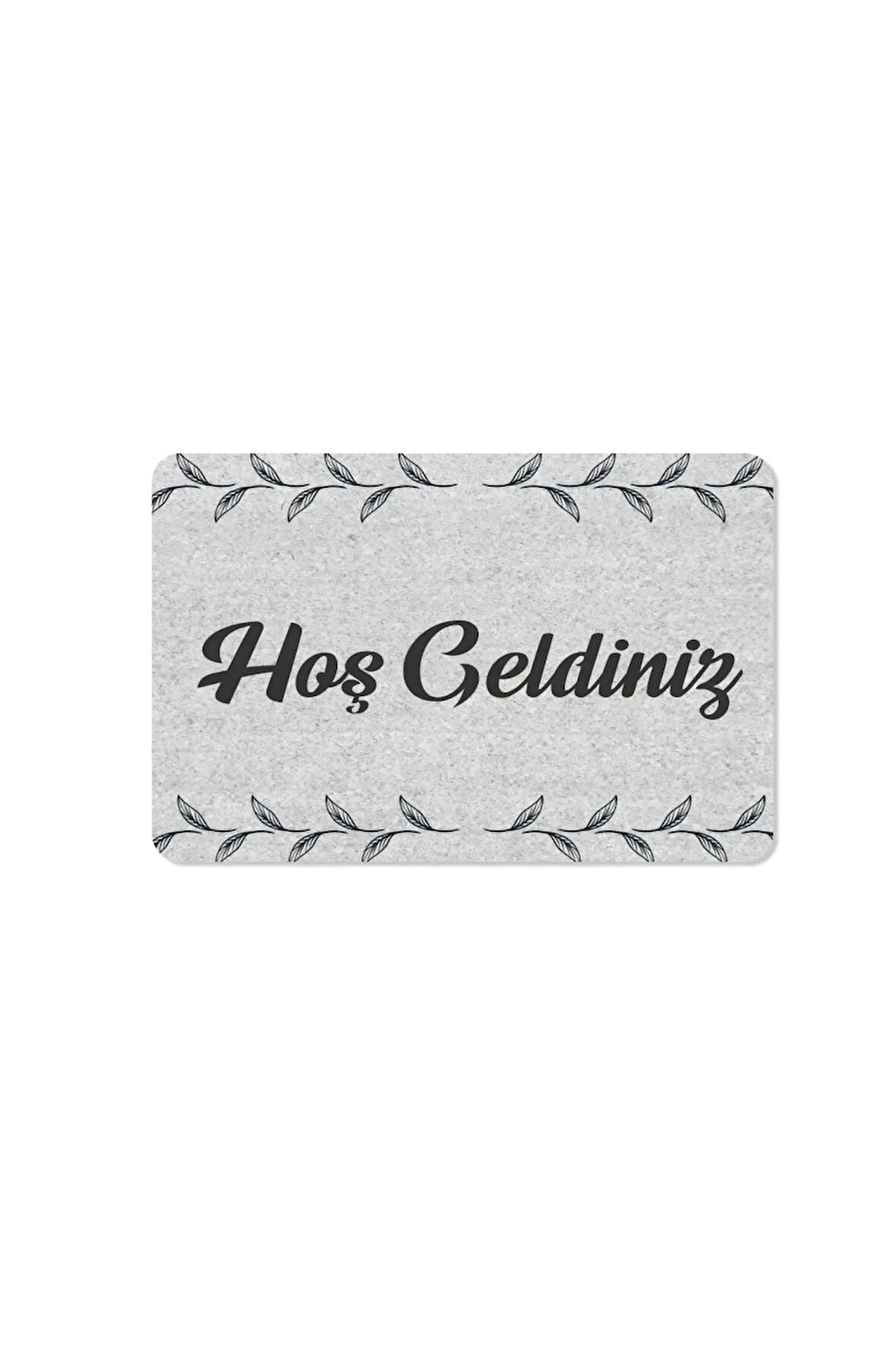 hoş geldiniz yazılır Coco Görünümlü Dekoratif Dış Kapı Önü ve Iç Mekan Paspası