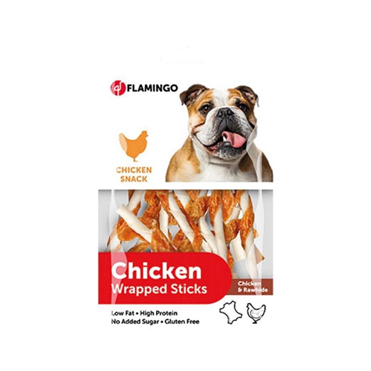 Flamingo Chicken Wrapped Tavuklu Burgu Çubuk Köpek