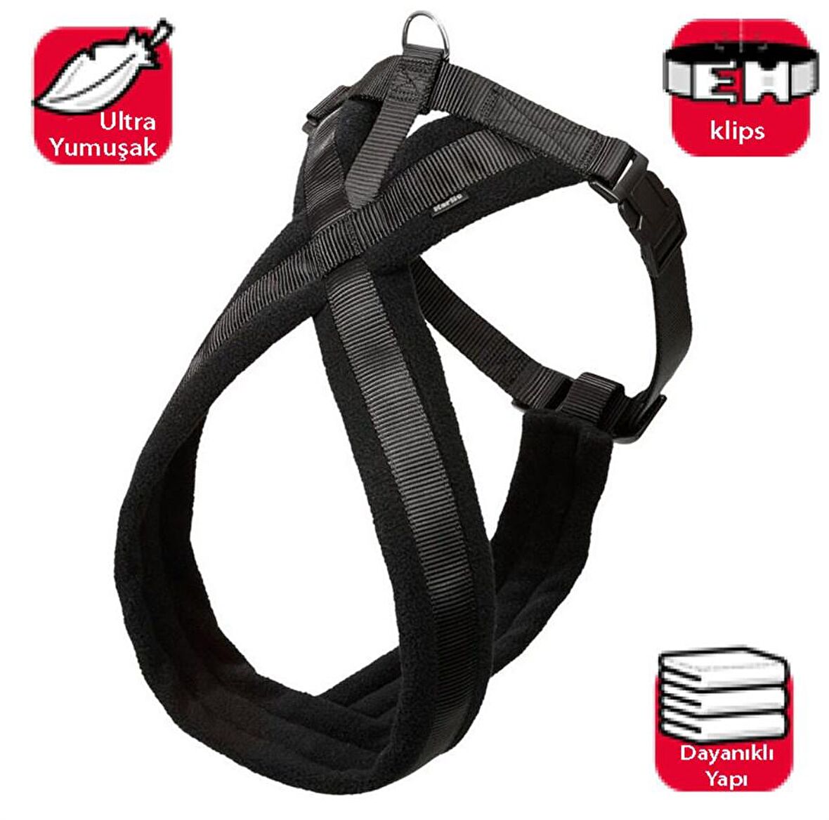 KARLIE YUMUŞAK GÖĞÜS TASMA 58-70CM SİYAH