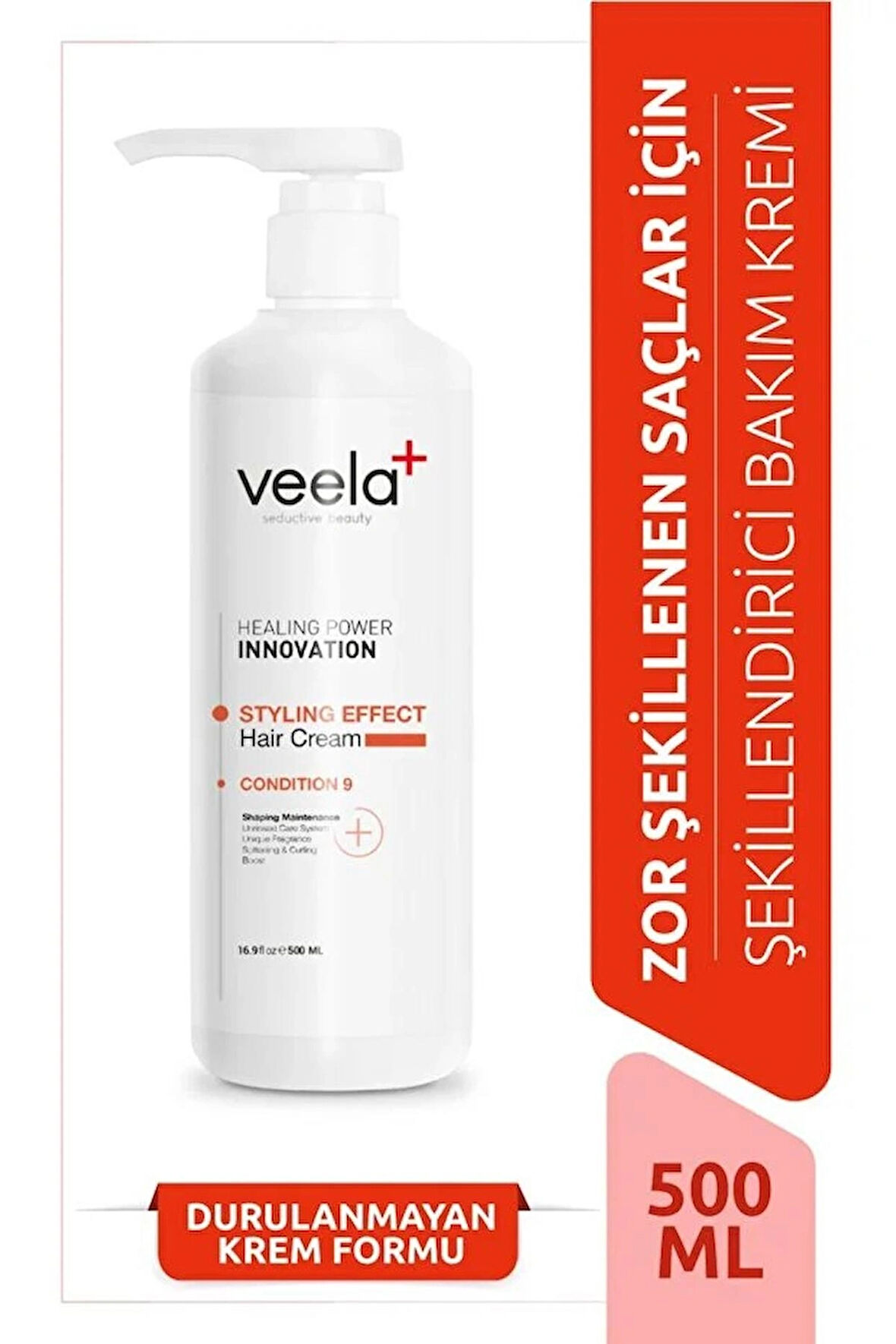 Zor Şekillenen Saçlar Için Durulanmayan Şekillendirici Saç Kremi 