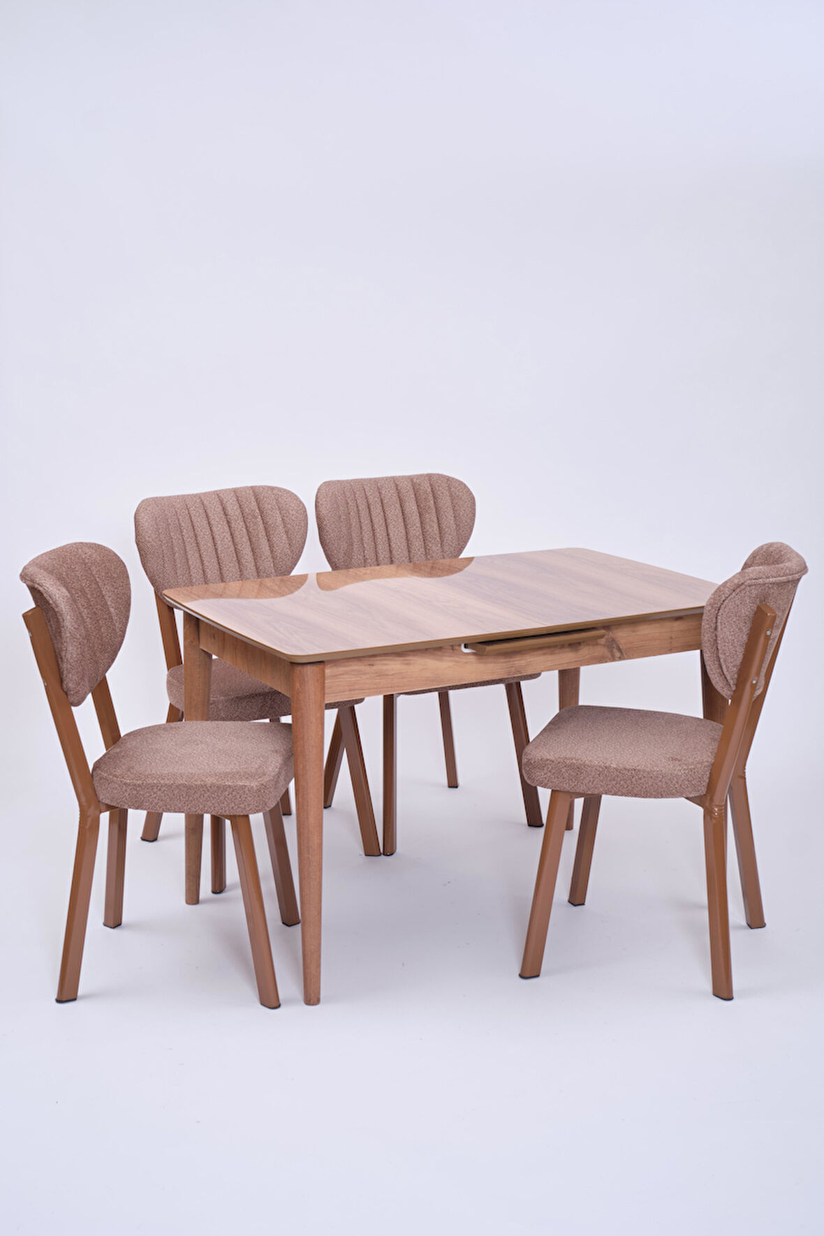 Venüs Elma Otomatik Açılır Masa Sandalye Takımı 80x120