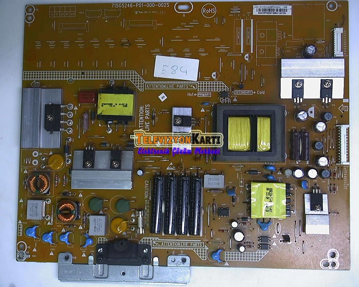 715G5246-P01-000-002S, C2412XC5Q/QCSPM05001, Philips 40PFL3107K/02, Power Board, Besleme, LTA400HM23