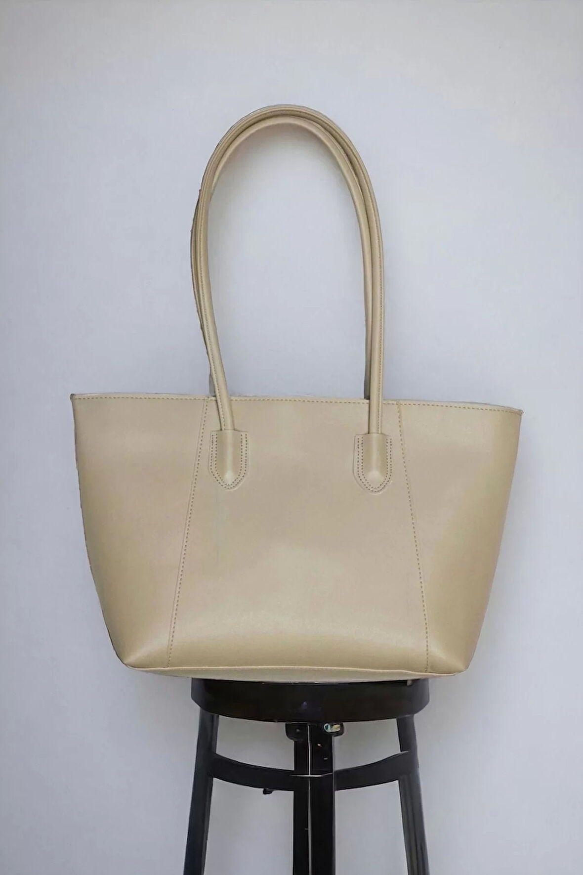 Monalisa Vizon Retro Shopper Kadın Büyük Boy Omuz Çantası