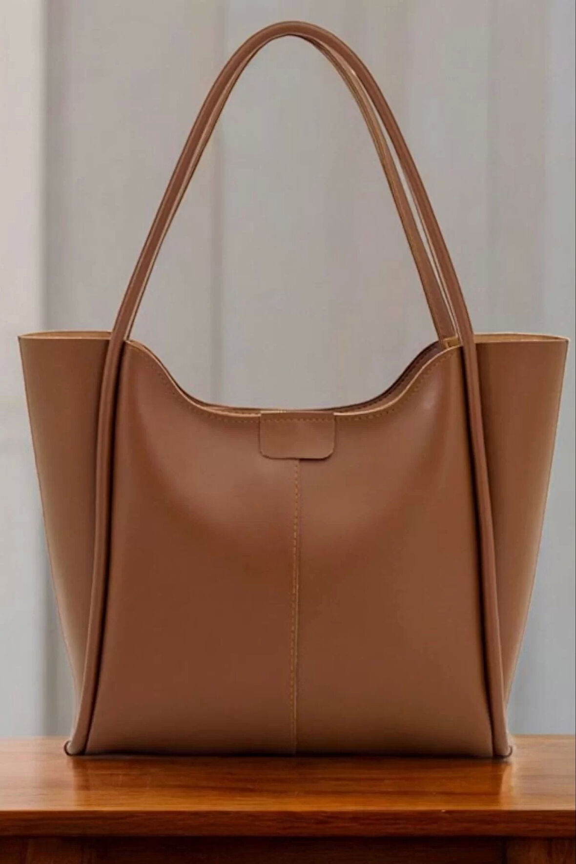 Clementine Taba Tote Kadın Fermuarlı Omuz Çantası