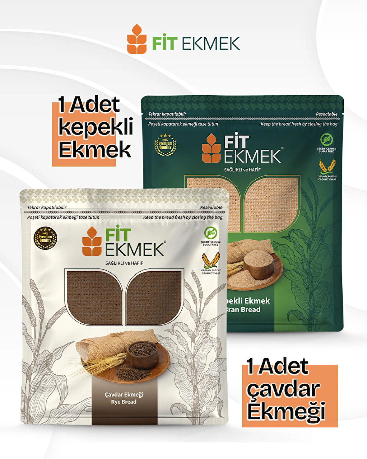 Çavdar Lavaş Ekmeği 300gr ve Kepekli Lavaş Ekmeği 300gr