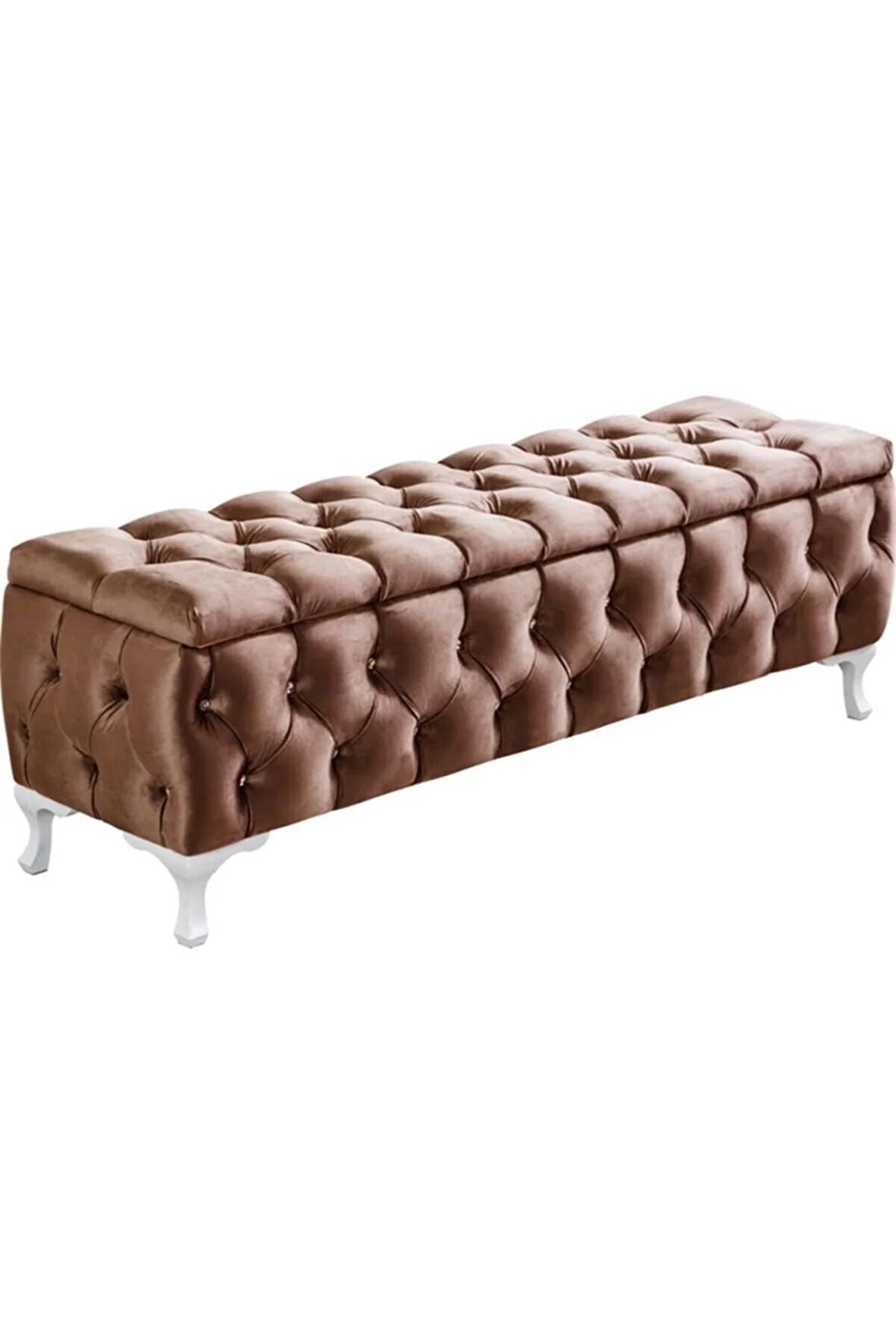 Lüks Sandıklı Chester Puf Bench Ayakucu Koltuk 110 Cm