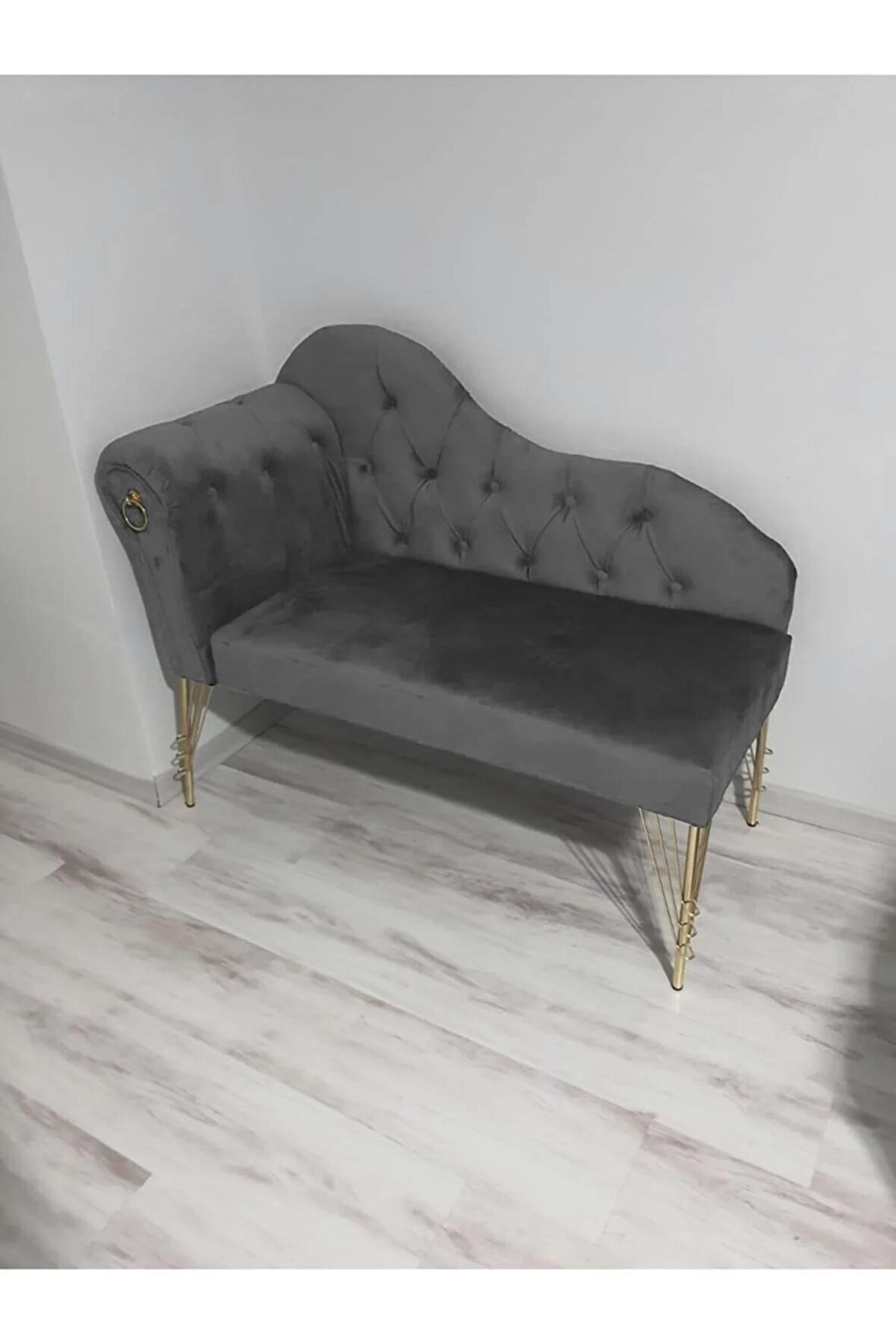 Metalda Josefin Bench Koltuk Berjer Gold Seri 120 Cm