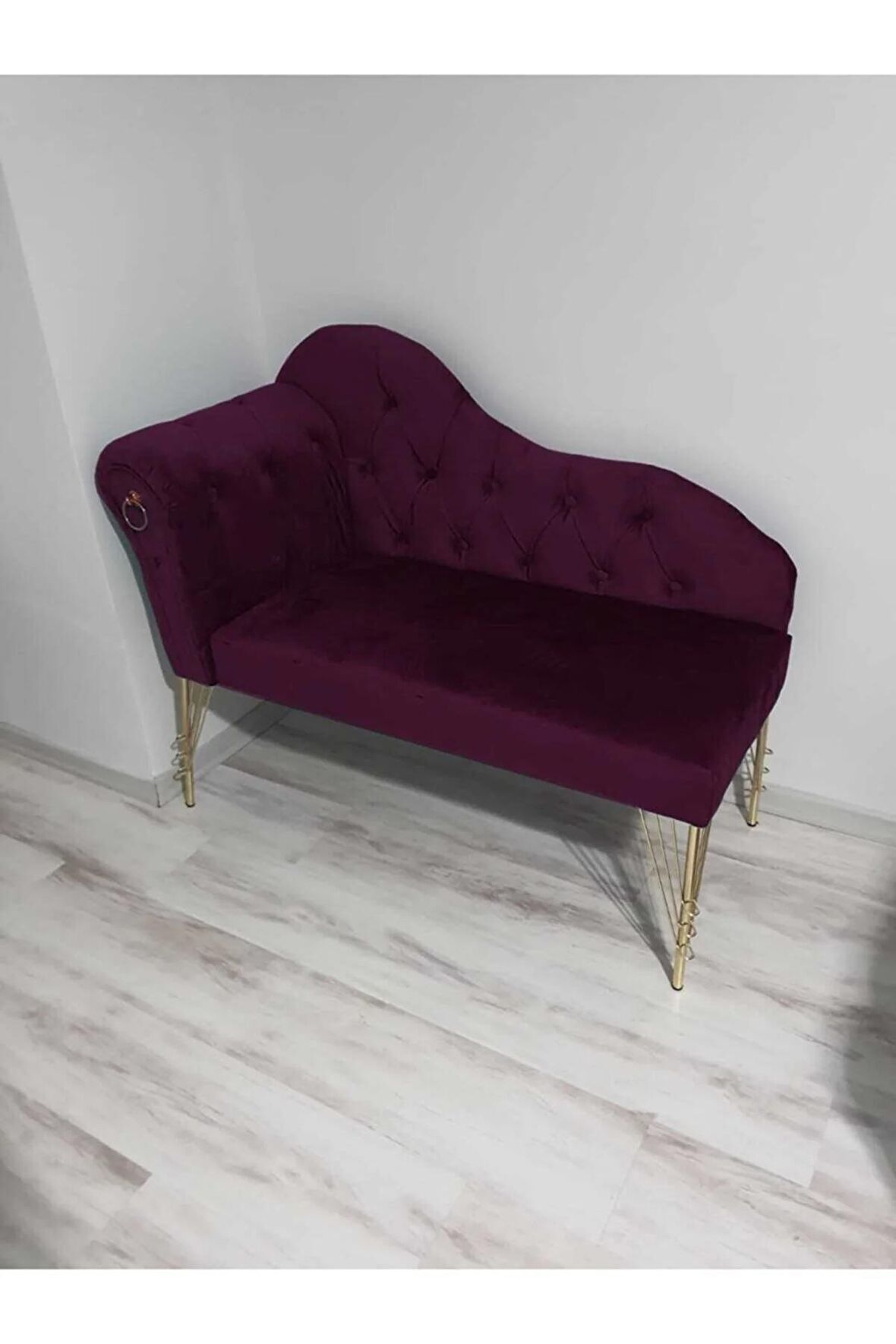 Metalda Josefin Bench Koltuk Berjer Gold Seri 120 Cm