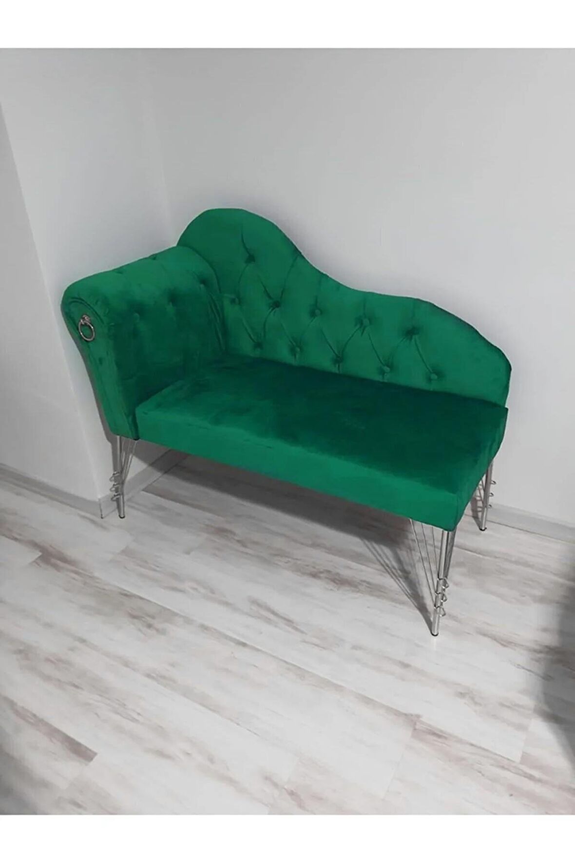 Metalda Josefin Bench Koltuk Berjer Gümüş Seri