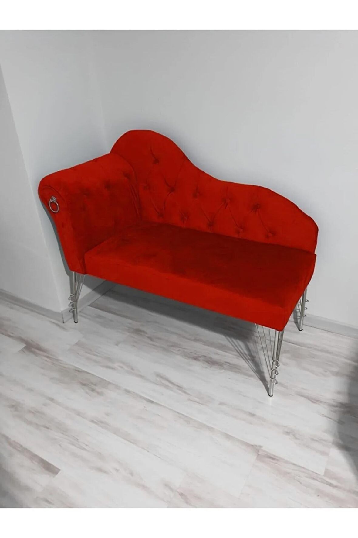 Metalda Josefin Bench Koltuk Berjer Gümüş Seri 130 Cm