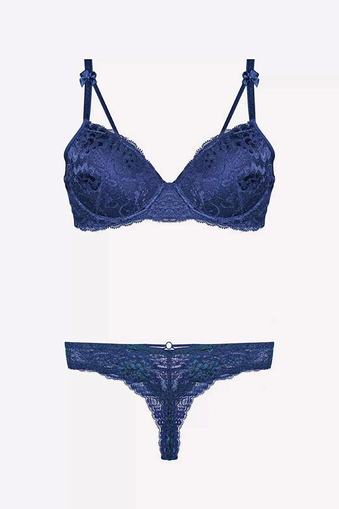 Nurteks Destekli Lacivert Sütyen Takımı 4430