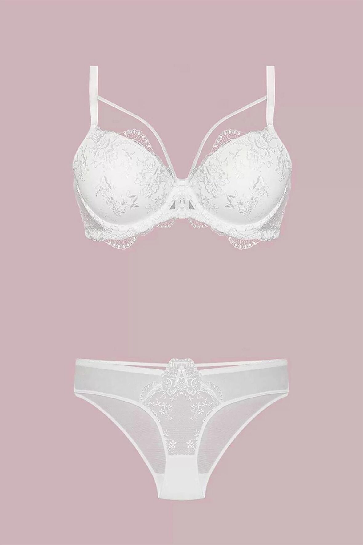 Nurteks Destekli Ekru Sütyen Takımı 4485